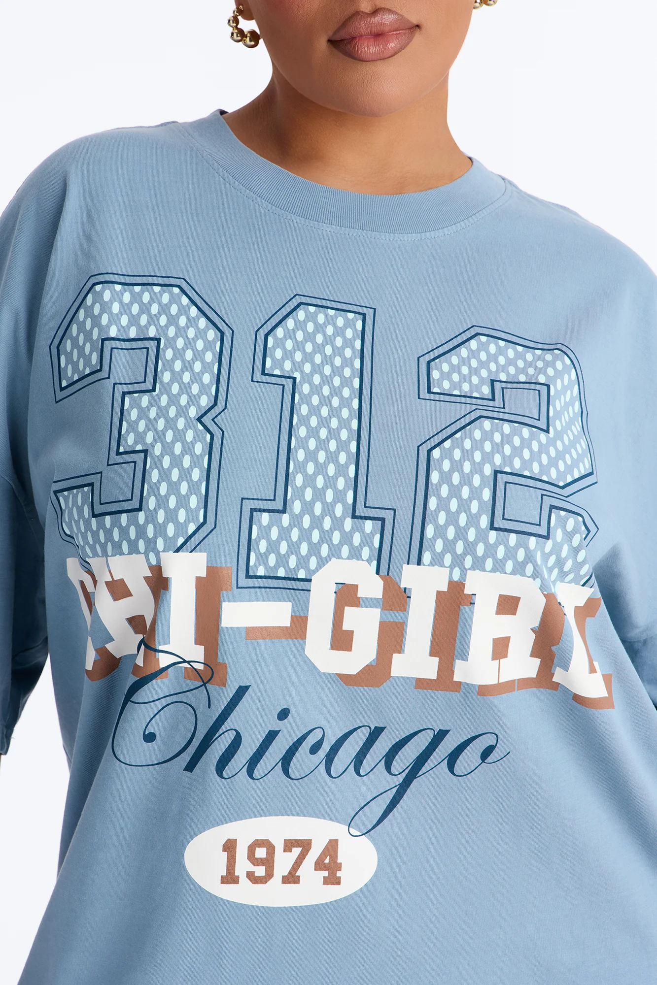 Chi-Girl 312' Washed T-Shirt - Light Blue - Image 6