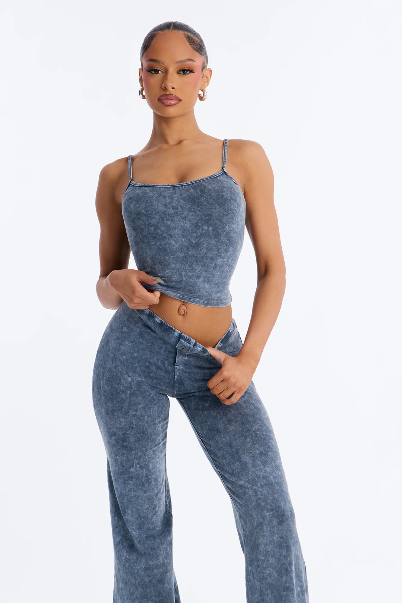 Chill Day Washed Pant Set - Blue - Image 2