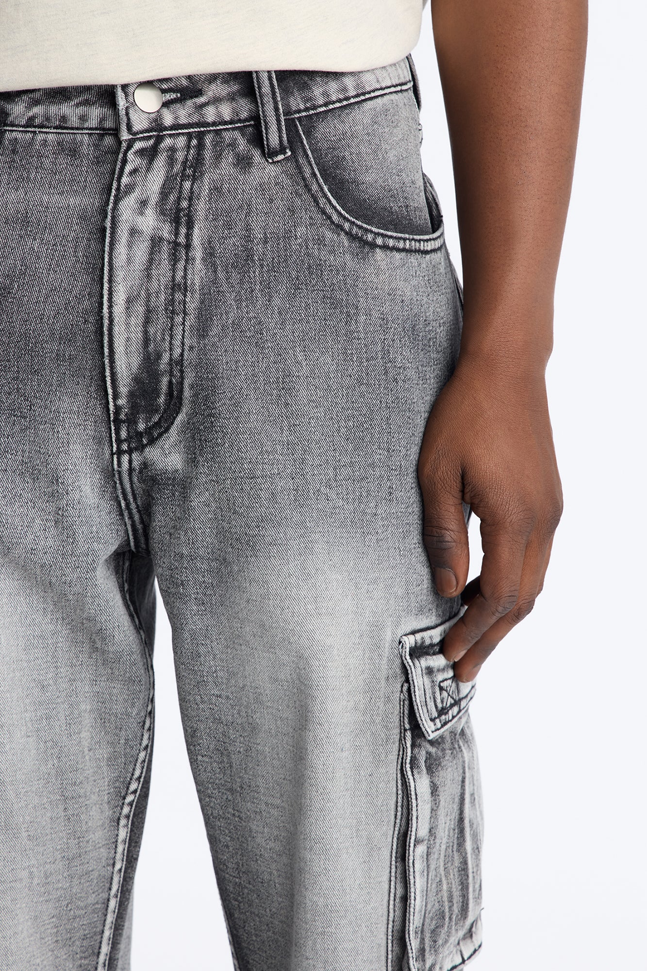 Chill Straight Cargo Jean - Grey - Image 3