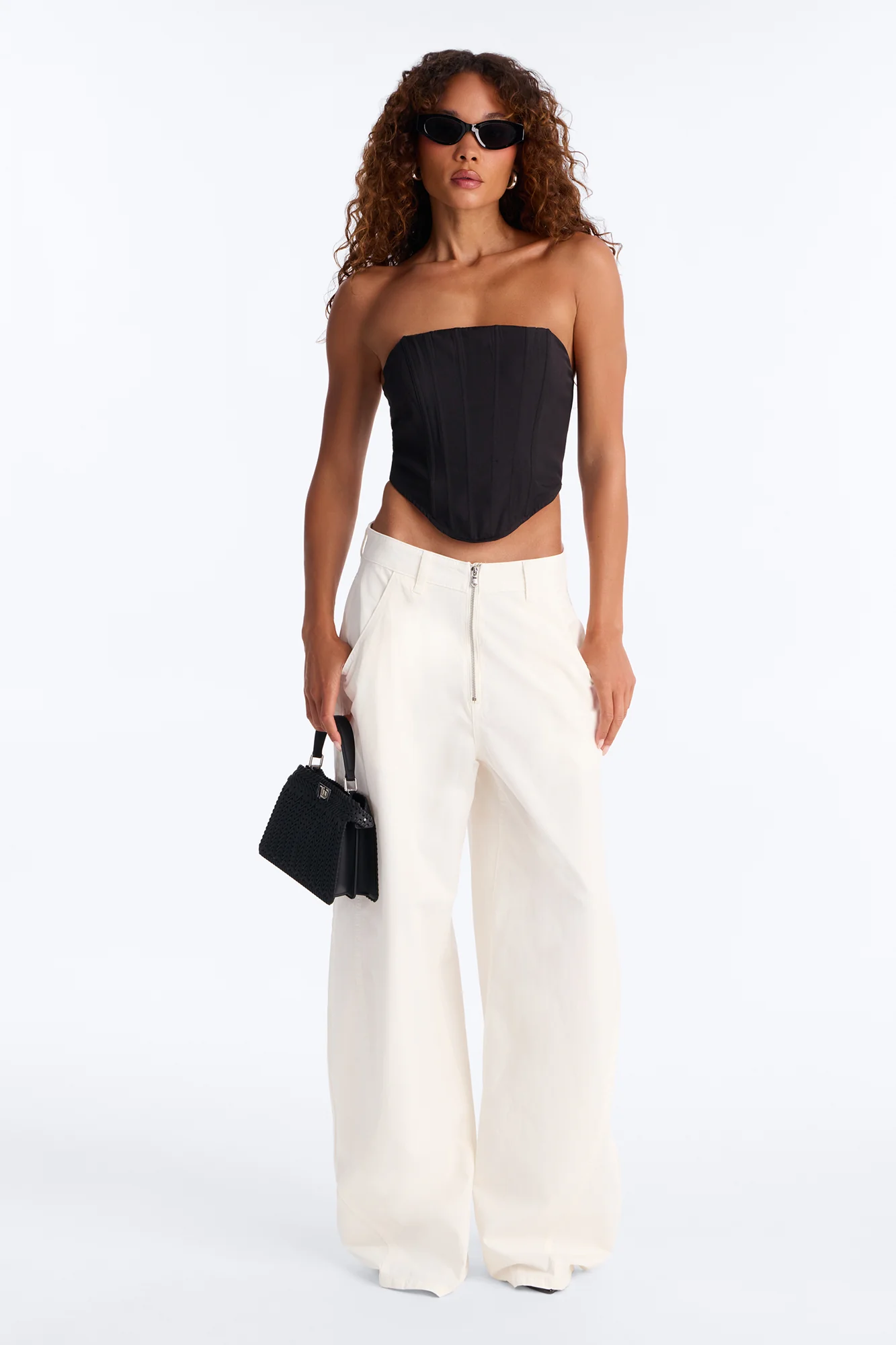 Chloe Barrel Leg Pant - Ivory