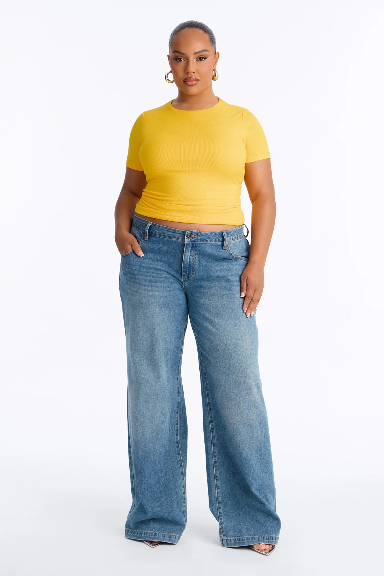Chloe Crew Neck Short Sleeve Tee - Orange - Image 6