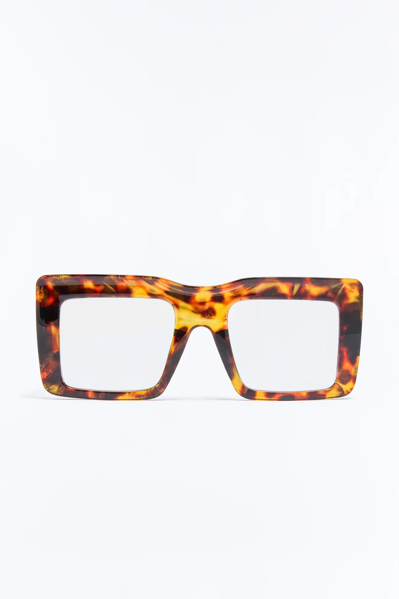 Chunky Flat Top Sunglasses - Tortoise - Image 3
