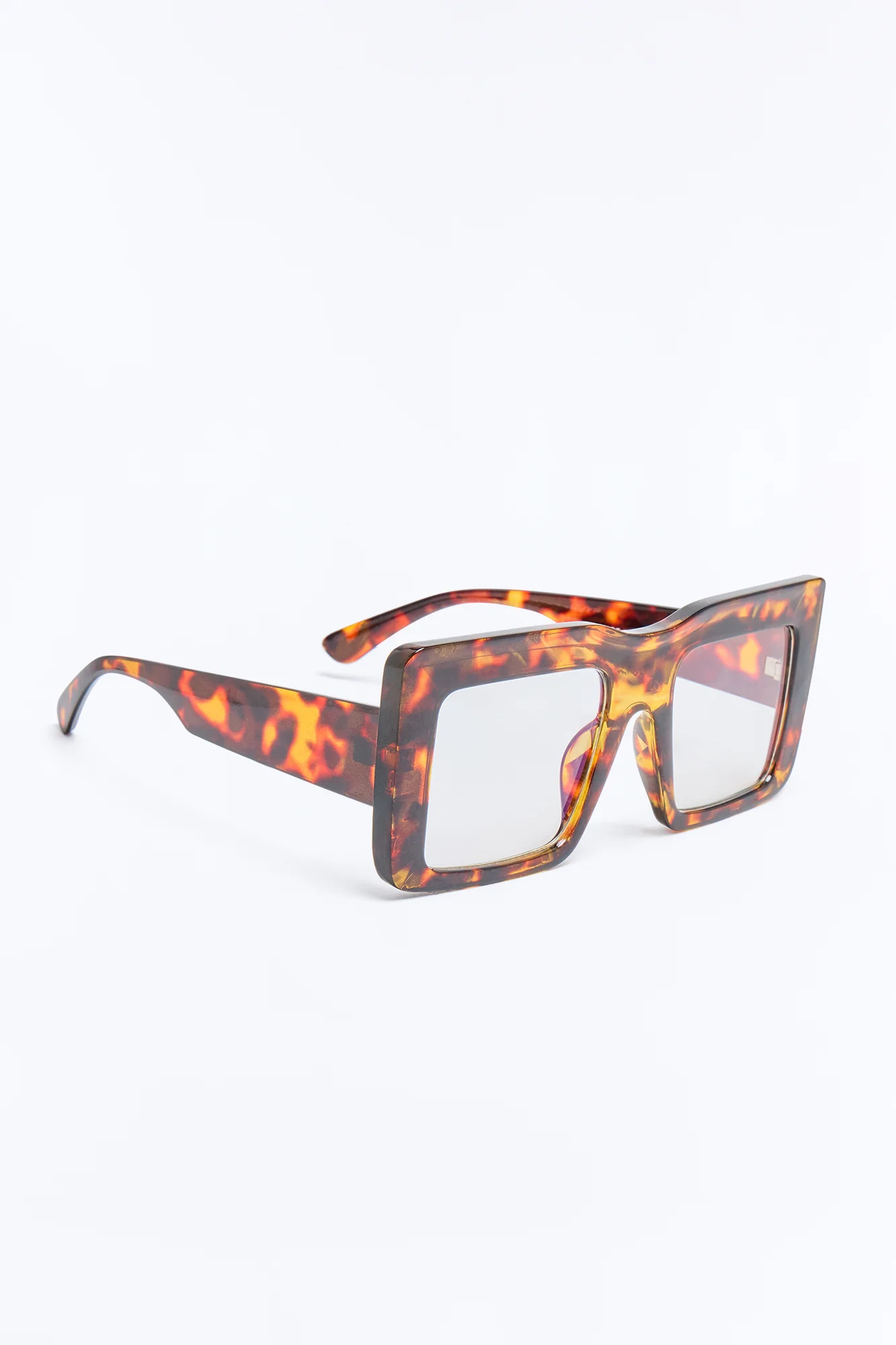 Chunky Flat Top Sunglasses - Tortoise - Image 4