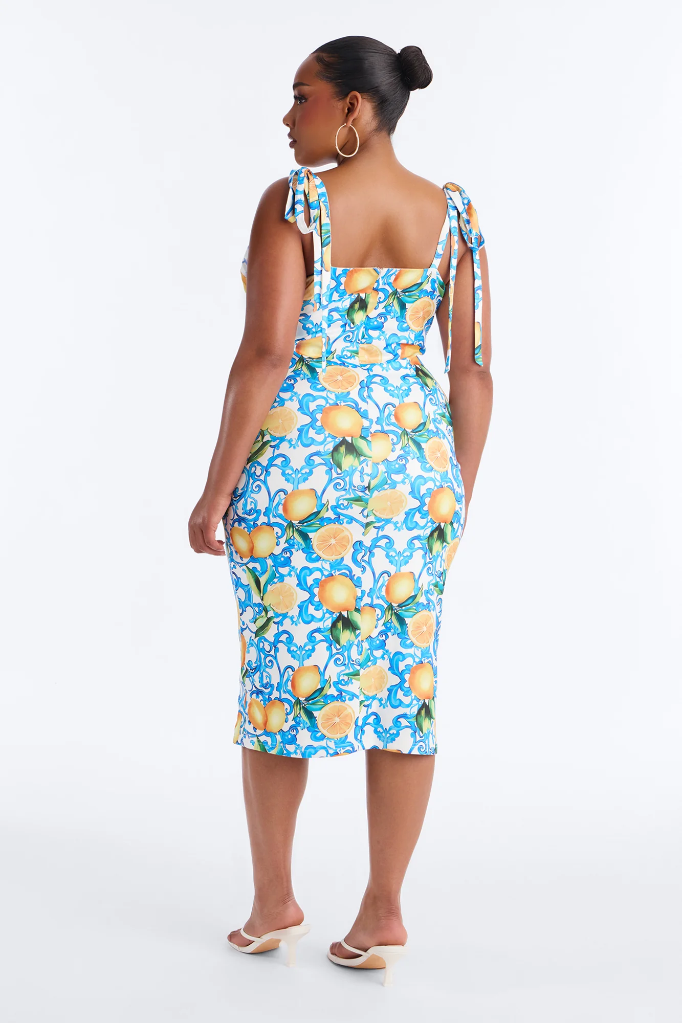 Ciao Bella Lemon Midi Dress - Blue/combo - Image 7