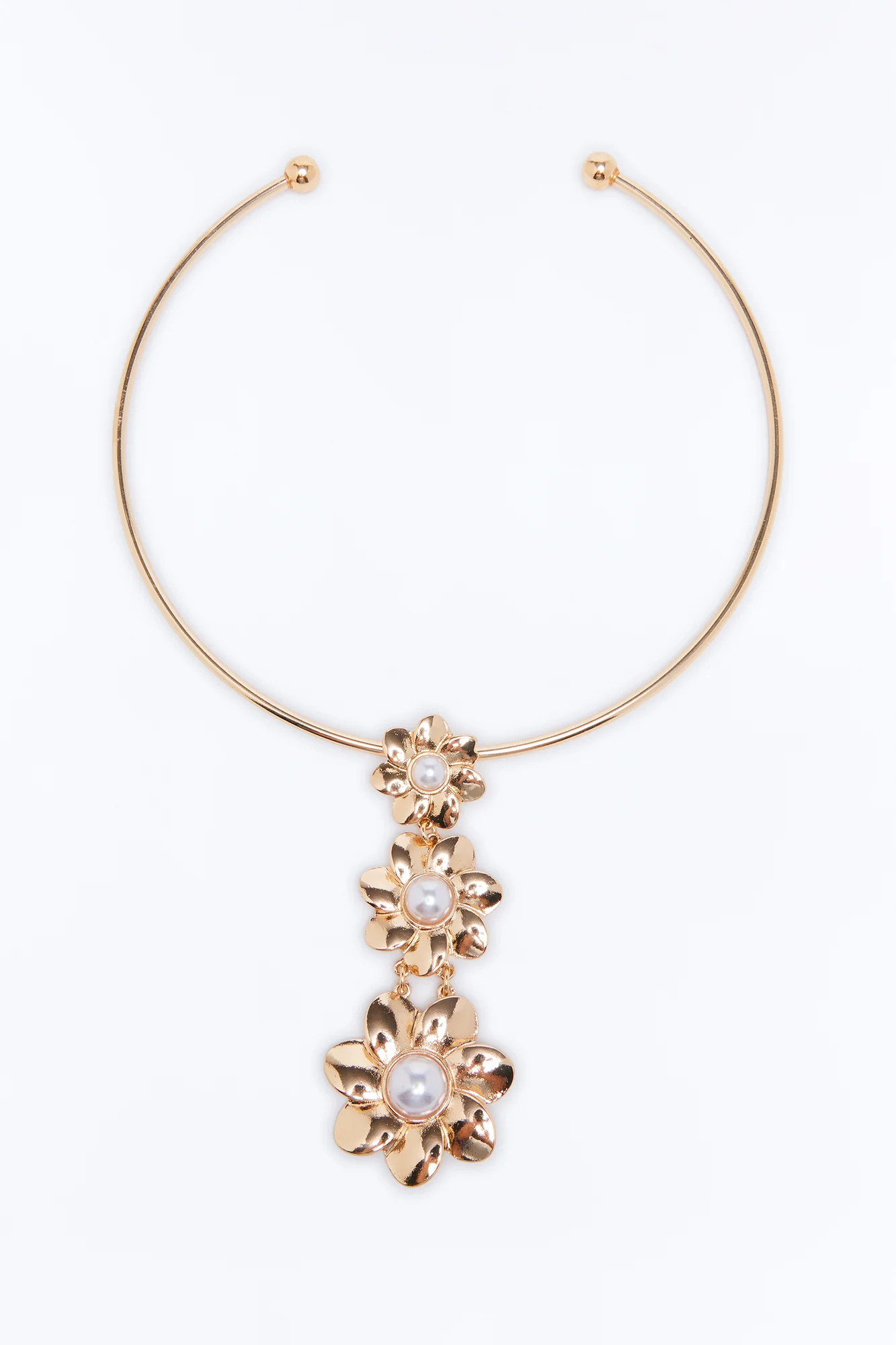 Claire Floral Choker - Gold - Image 3