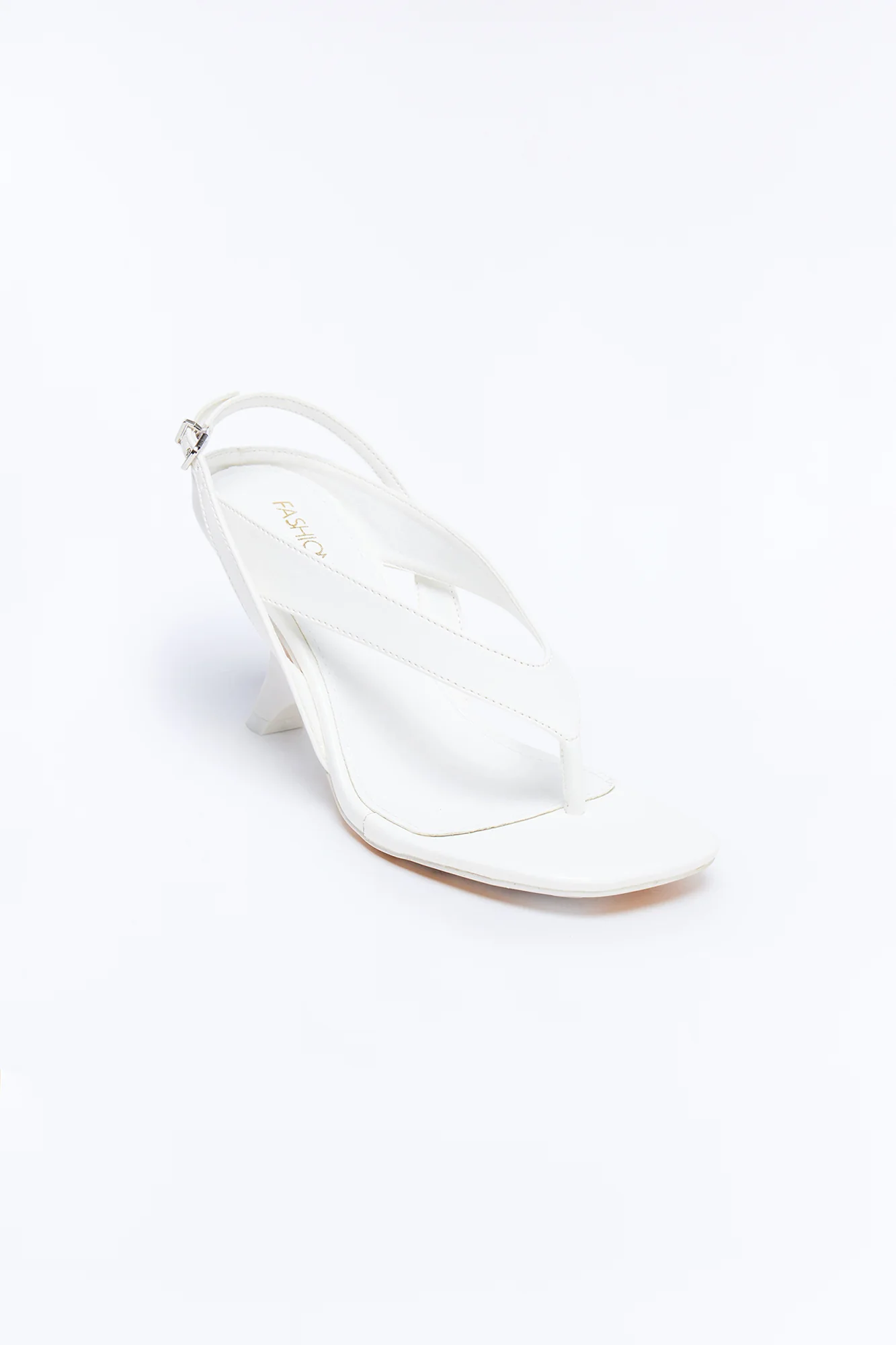 Clarence Novelty Slingback Wedges - White - Image 3