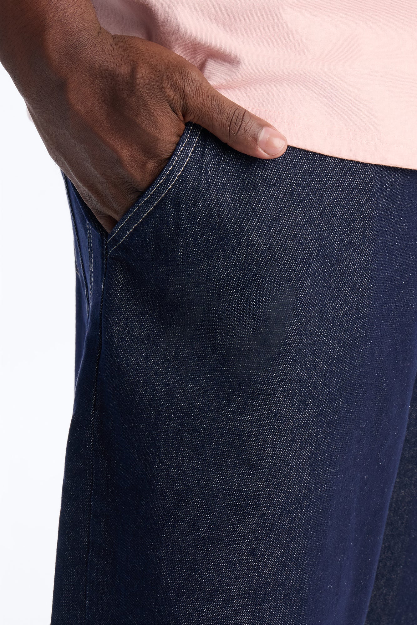 Classic Cuff Baggy Denim Short - Dark Wash - Image 7