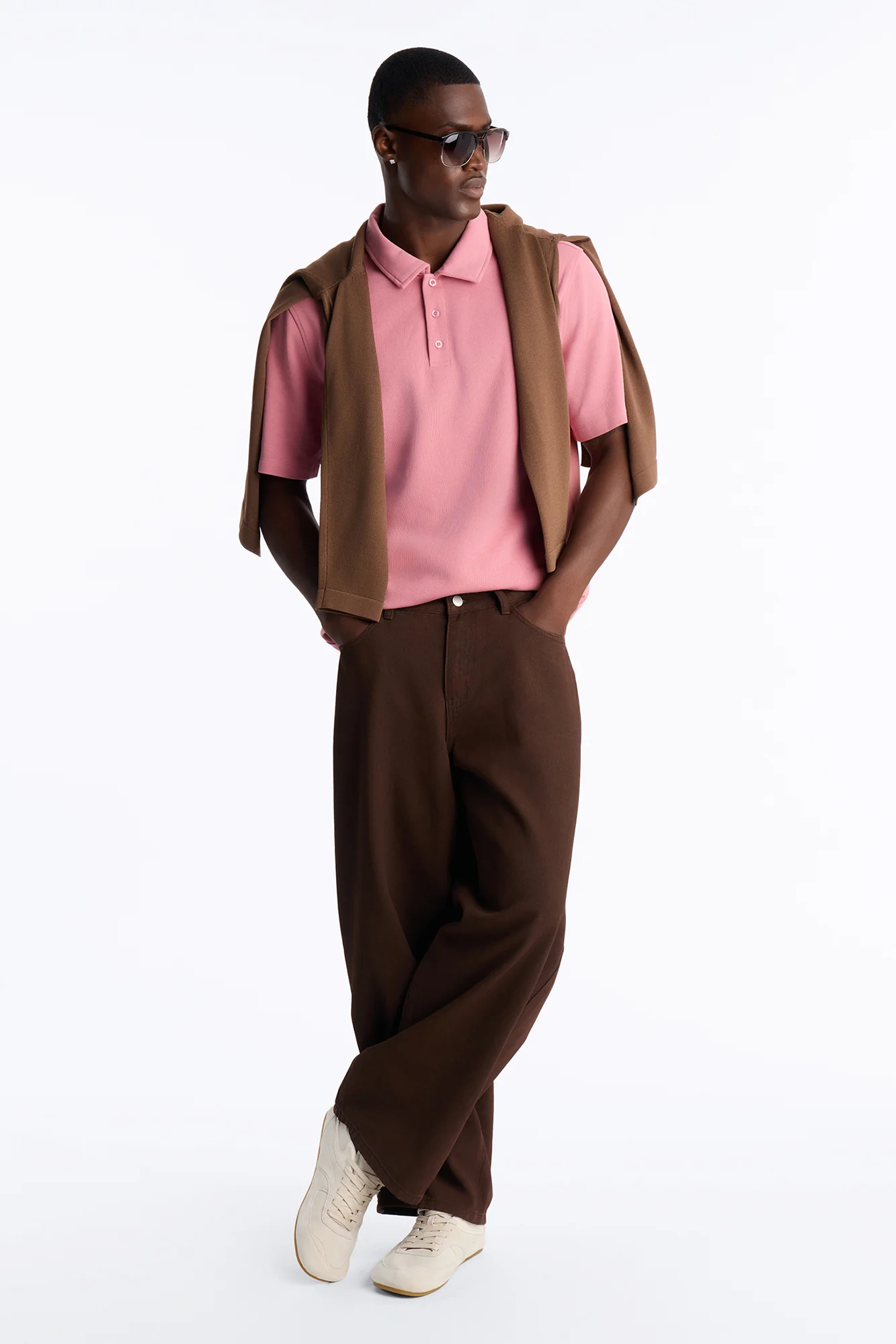Classic Ribbed Clean Finish Polo - Pink - Image 2
