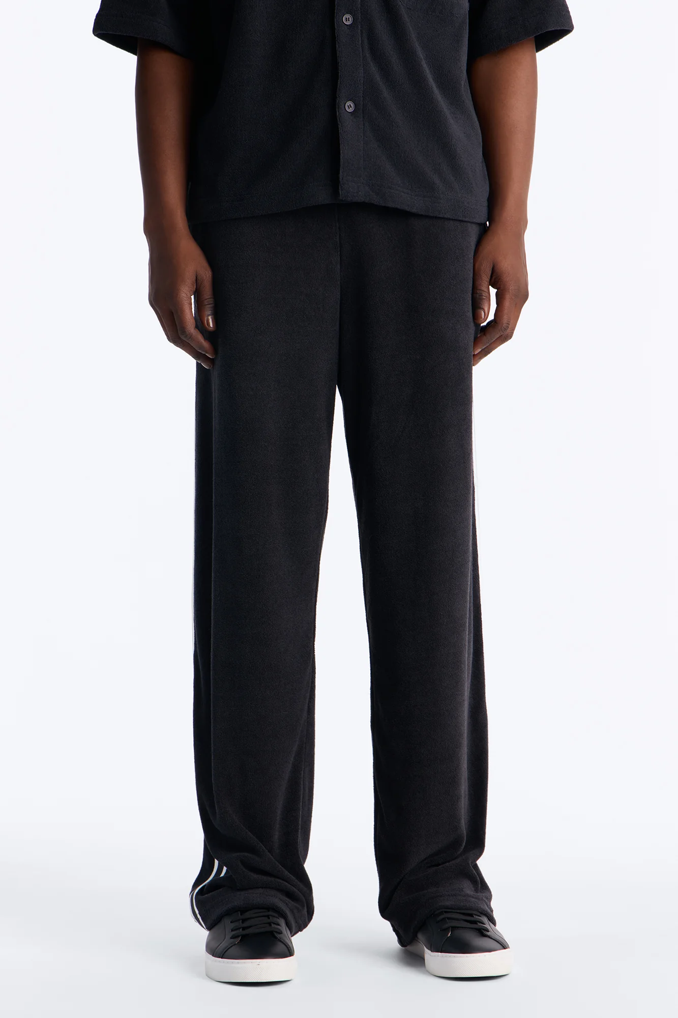 Classic Terry Cloth Baggy Pant - Black/combo