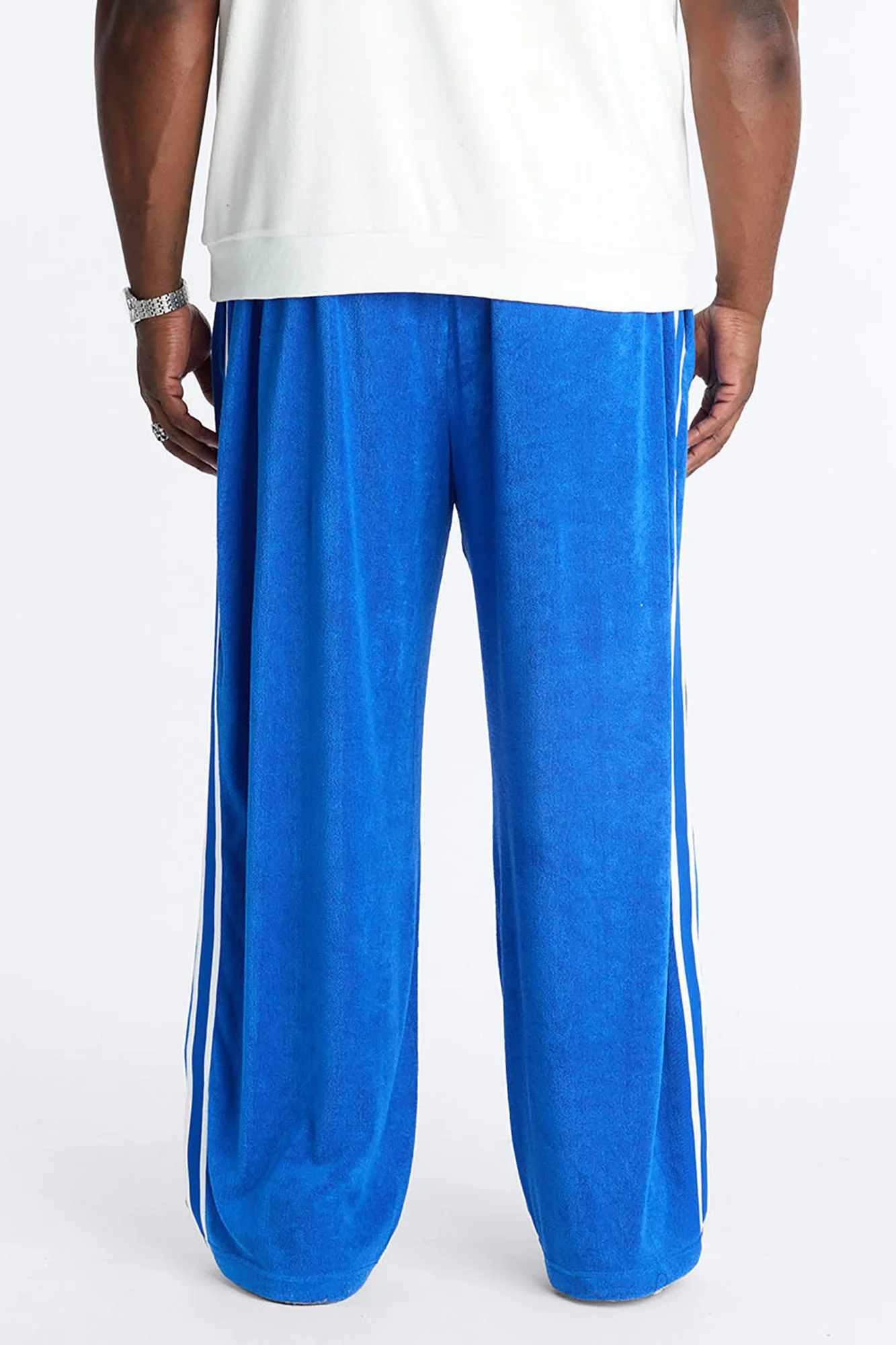 Classic Terry Cloth Baggy Pant - Blue/combo - Image 9