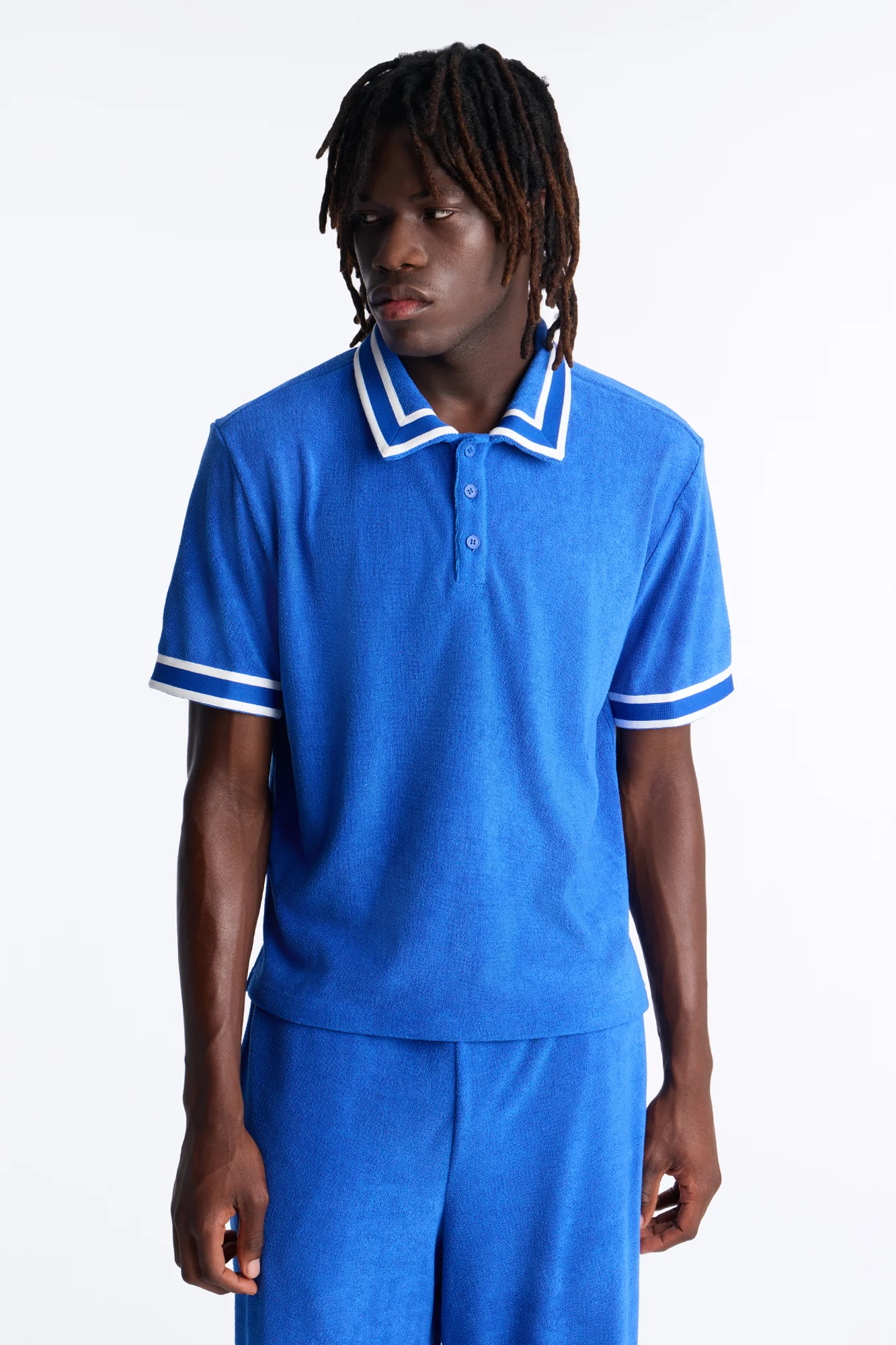 Classic Terry Cloth Polo - Blue