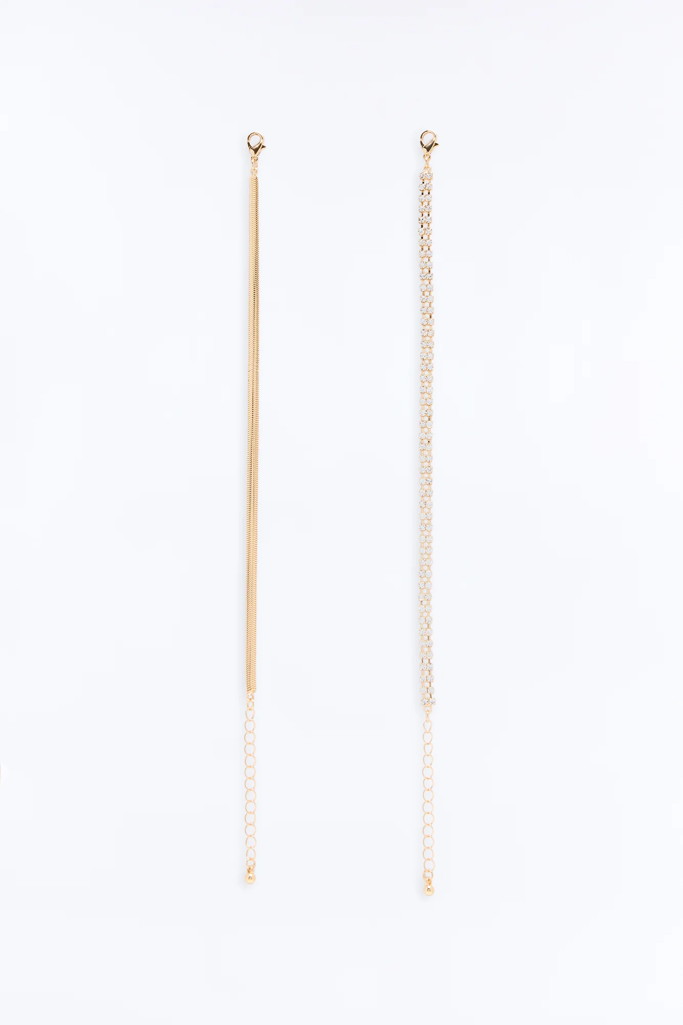 Classy Act Rhinestone Anklet - Gold - Image 2