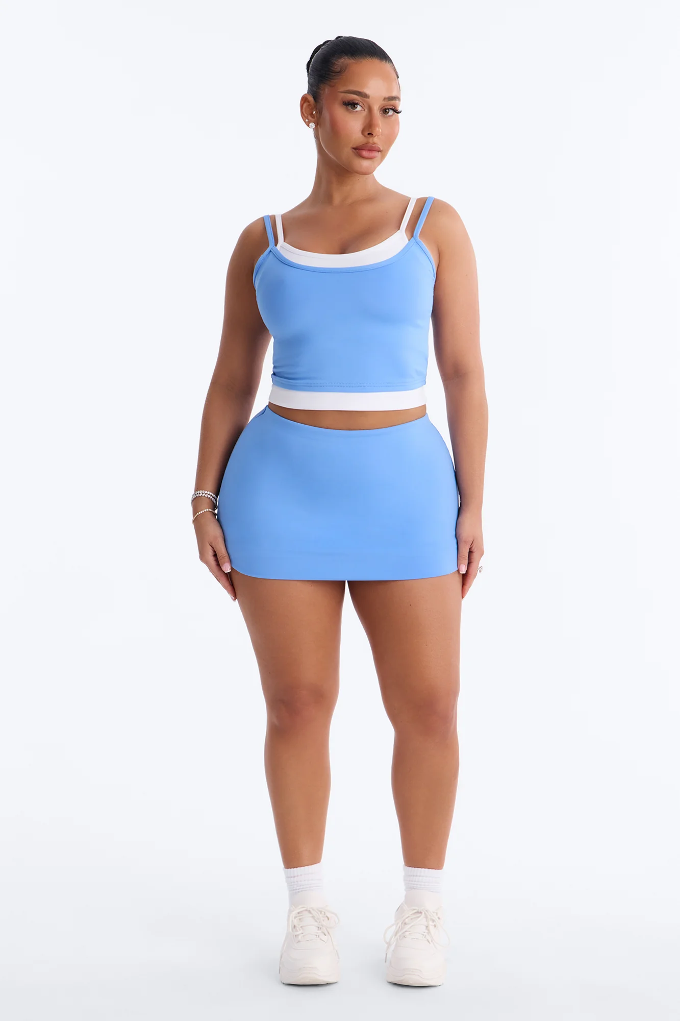 Claudia Mini Skirt Set - Blue - Image 2