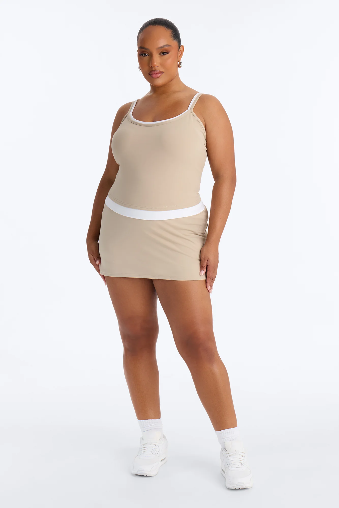 Claudia Mini Skirt Set - Taupe - Image 5