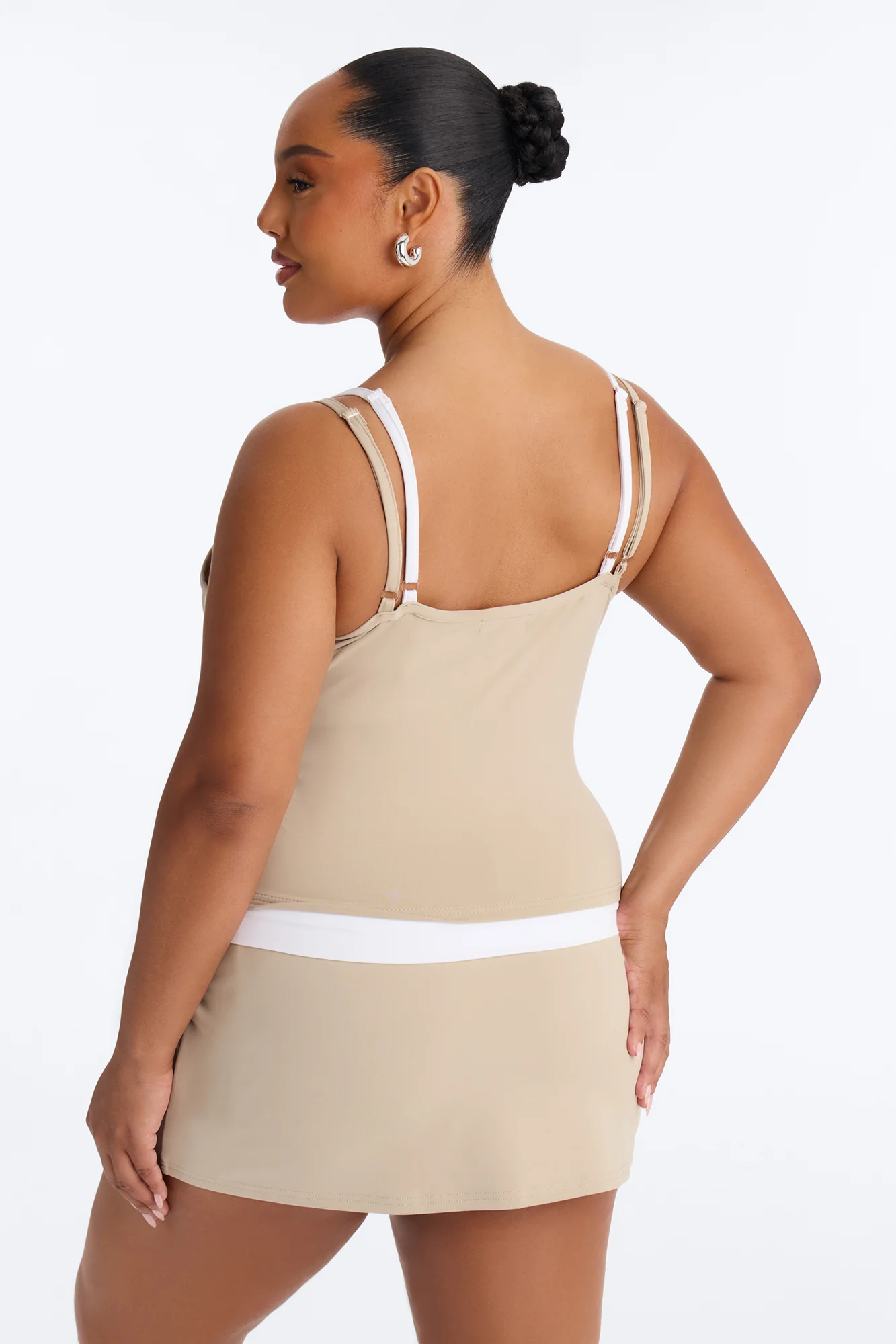 Claudia Mini Skirt Set - Taupe - Image 8