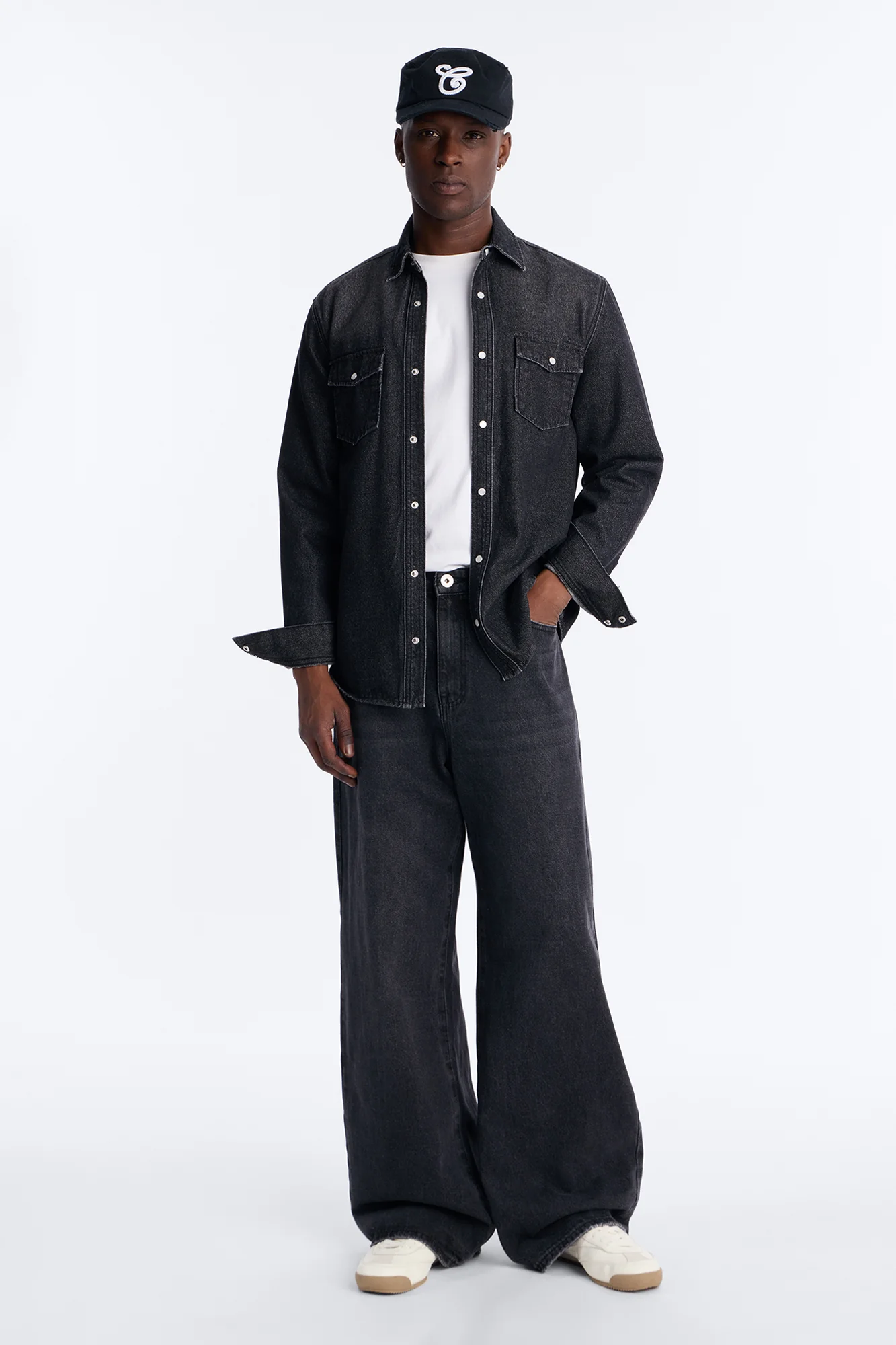 Clean Baggy 5 Pocket Jean - Black Wash - Image 2