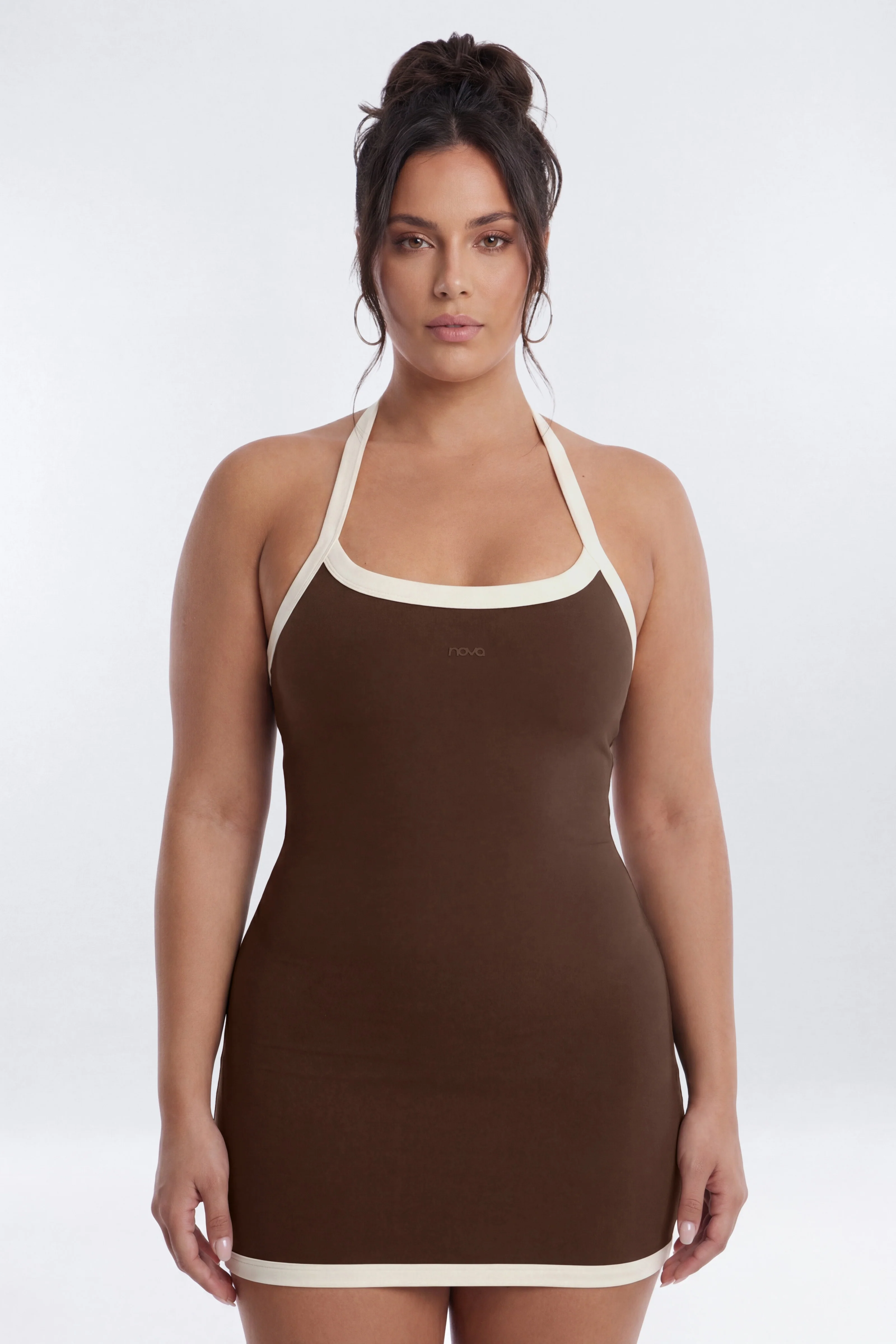 CloudForm™ Halter 2-in-1 Sports Dress - Brown - Image 6