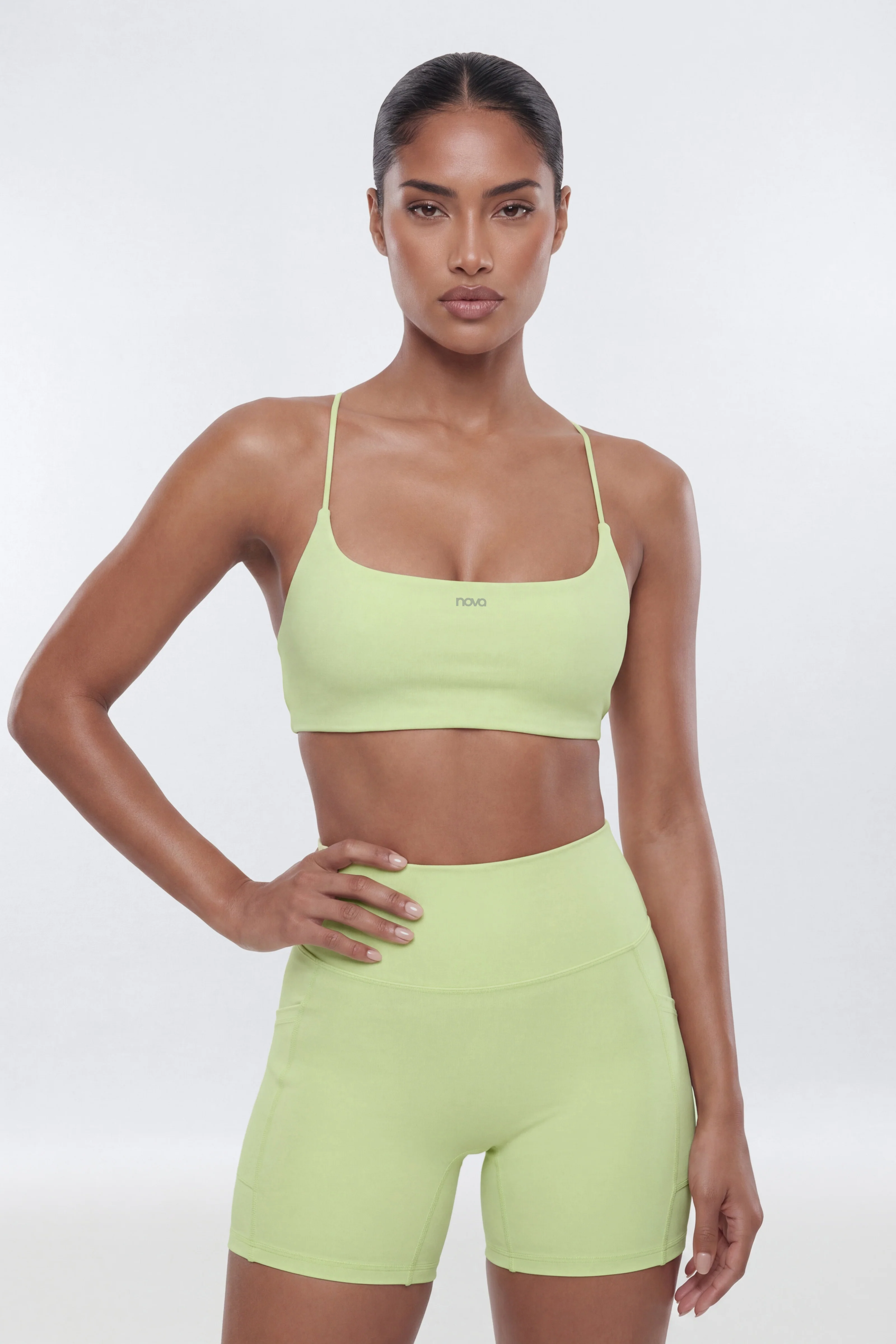 CloudForm™ Strappy Back Sports Bra - Pistachio - Image 2