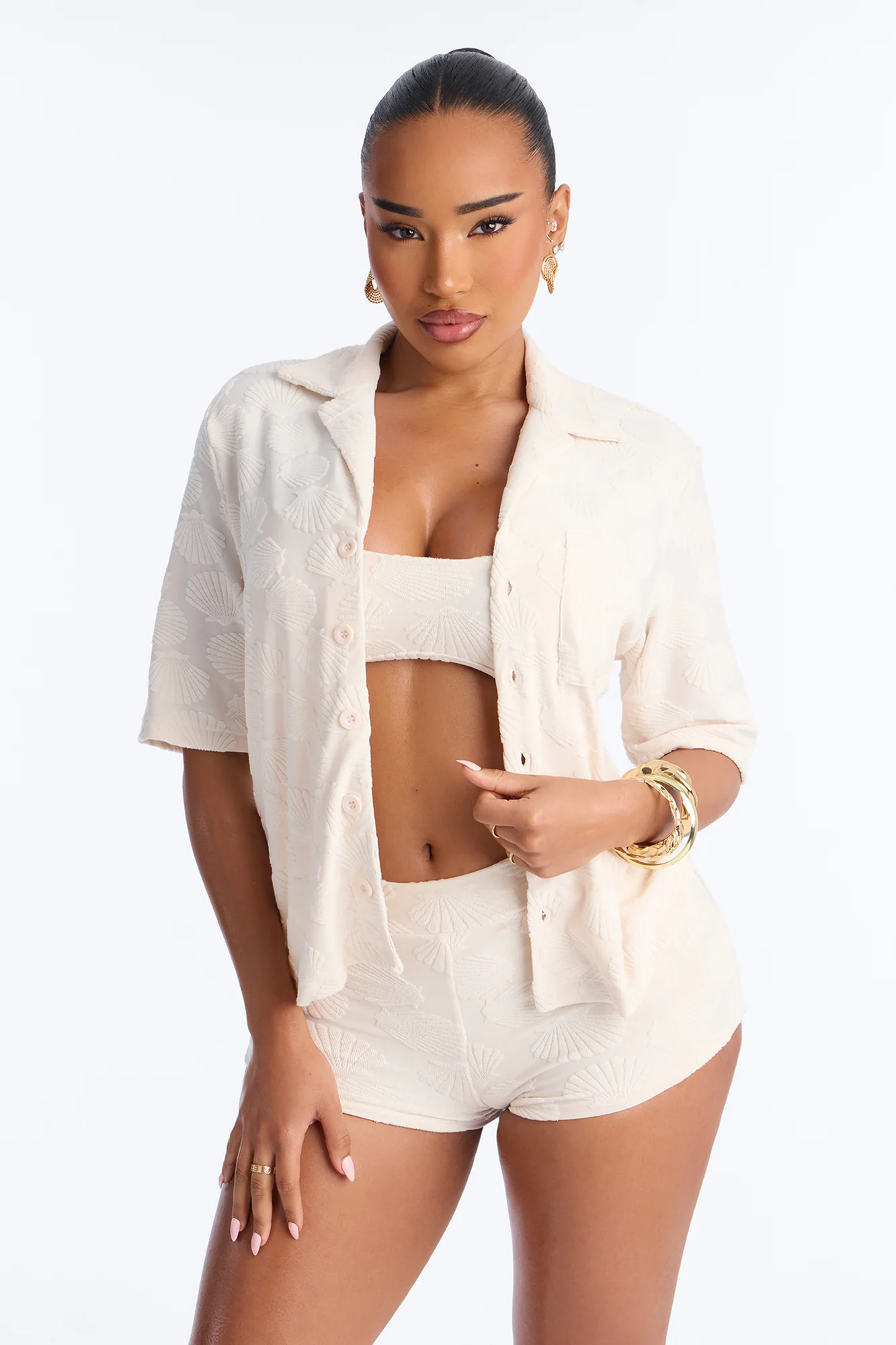 Coastline Clean 3 Piece Bikini Set - Tan - Image 2
