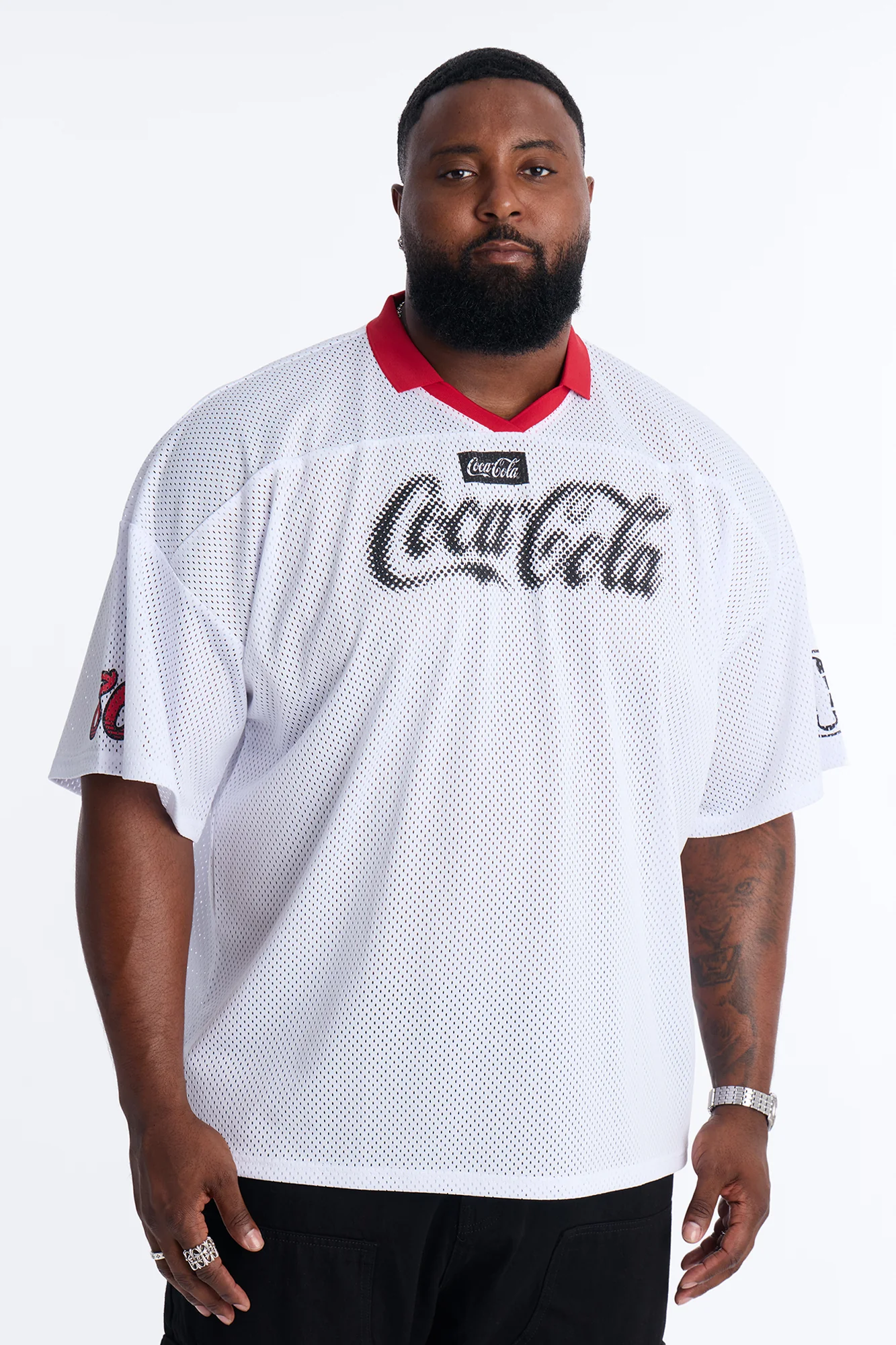 Coca Cola 86 Johnny Collar Soccer Jersey - White - Image 5