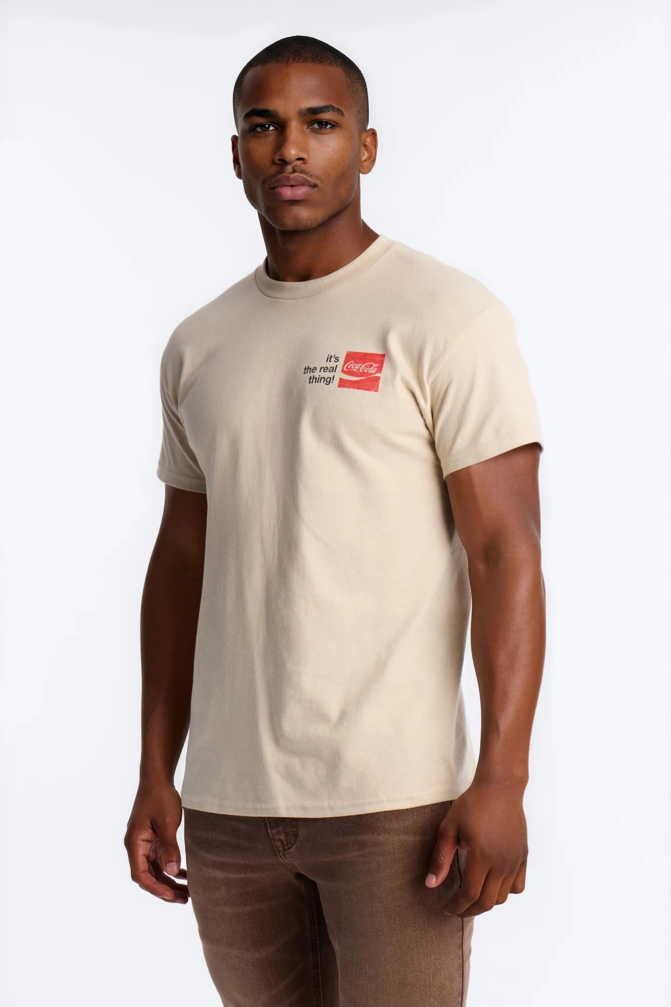 Coca Cola Race Heavy Weight Short Sleeve Tee - Cream - Image 3