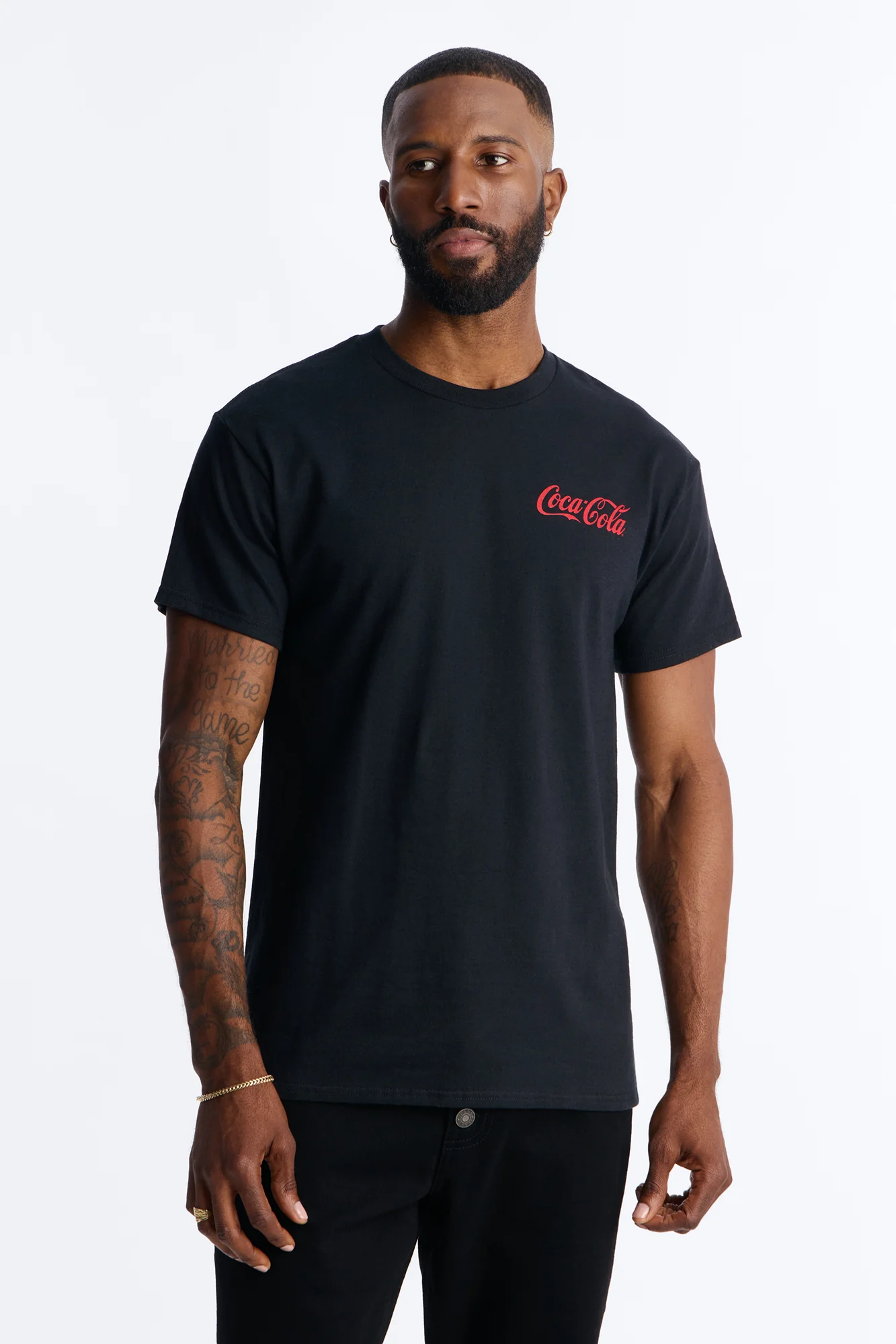 Coca Cola Refresh Heavy Weight Short Sleeve Tee - Black - Image 2