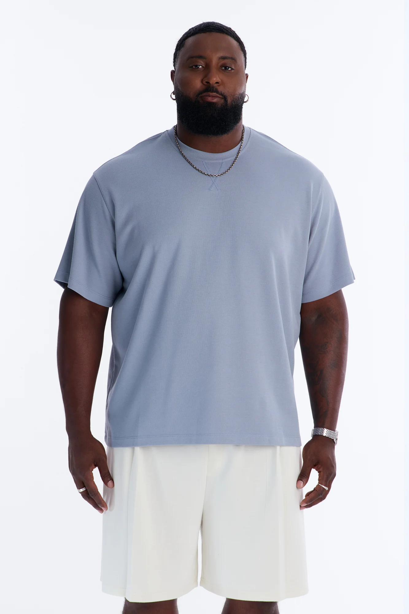 Collegiate Crewneck Tee - Blue - Image 5