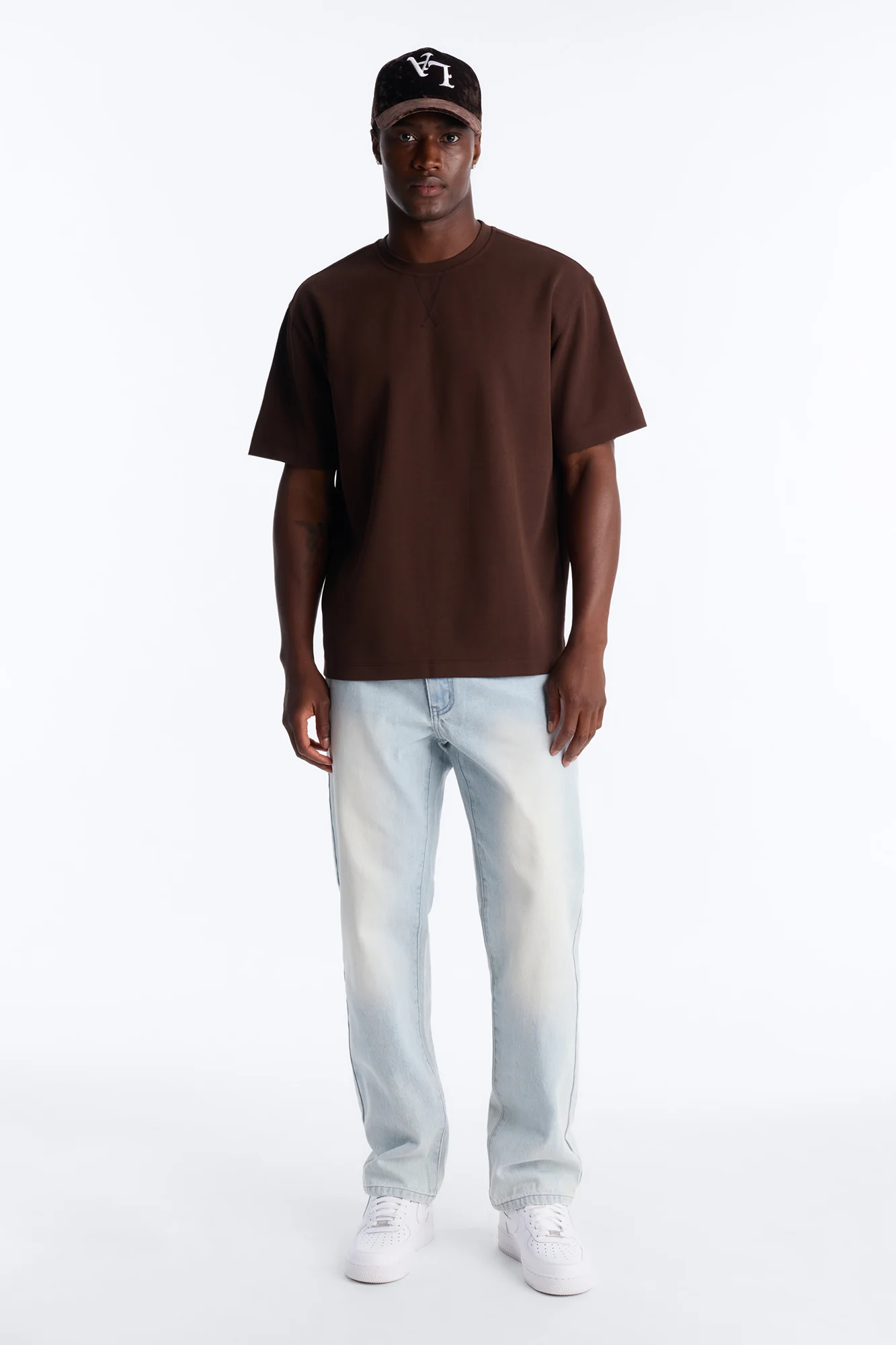 Collegiate Crewneck Tee - Brown - Image 5