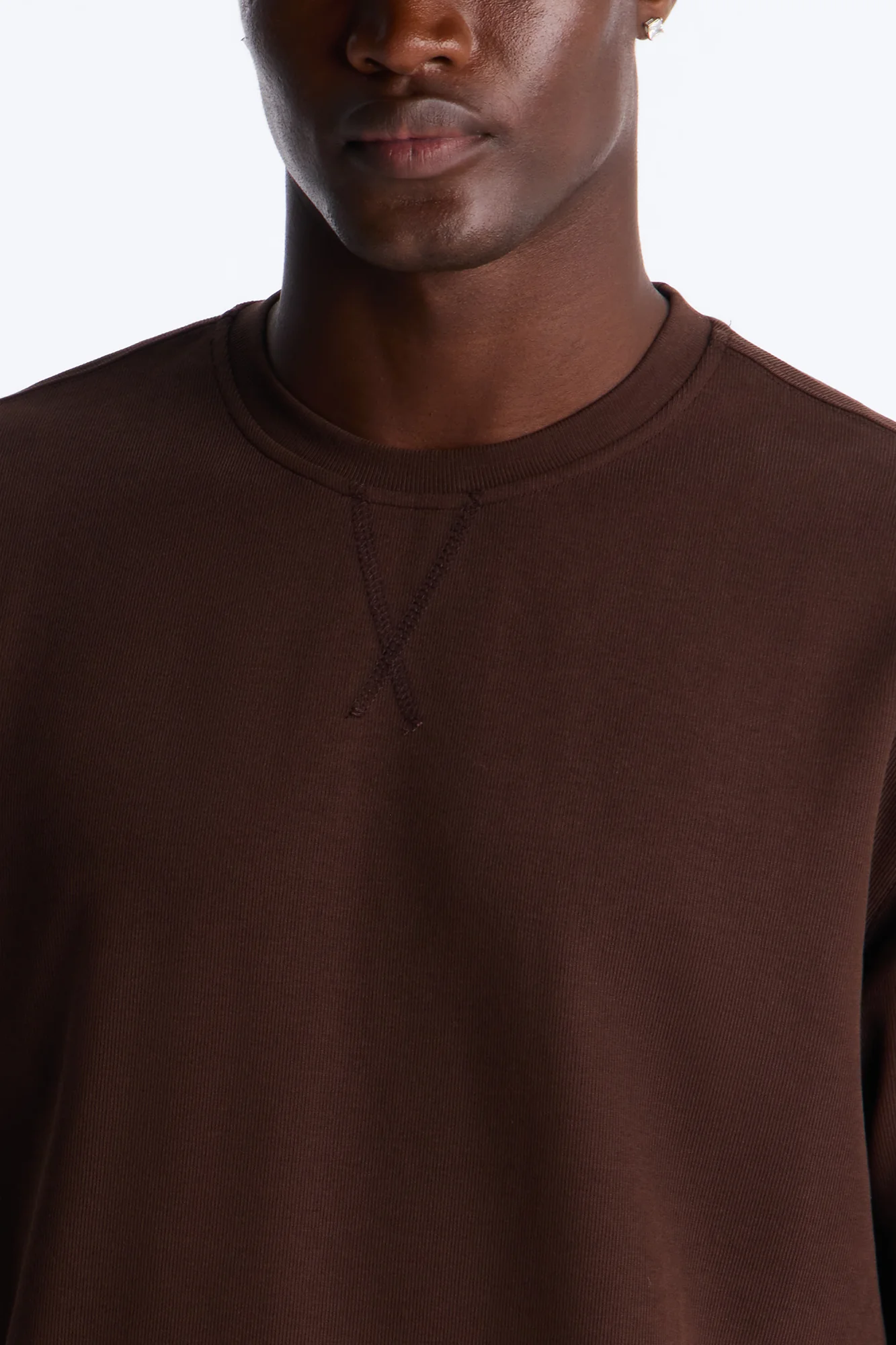 Collegiate Crewneck Tee - Brown - Image 6