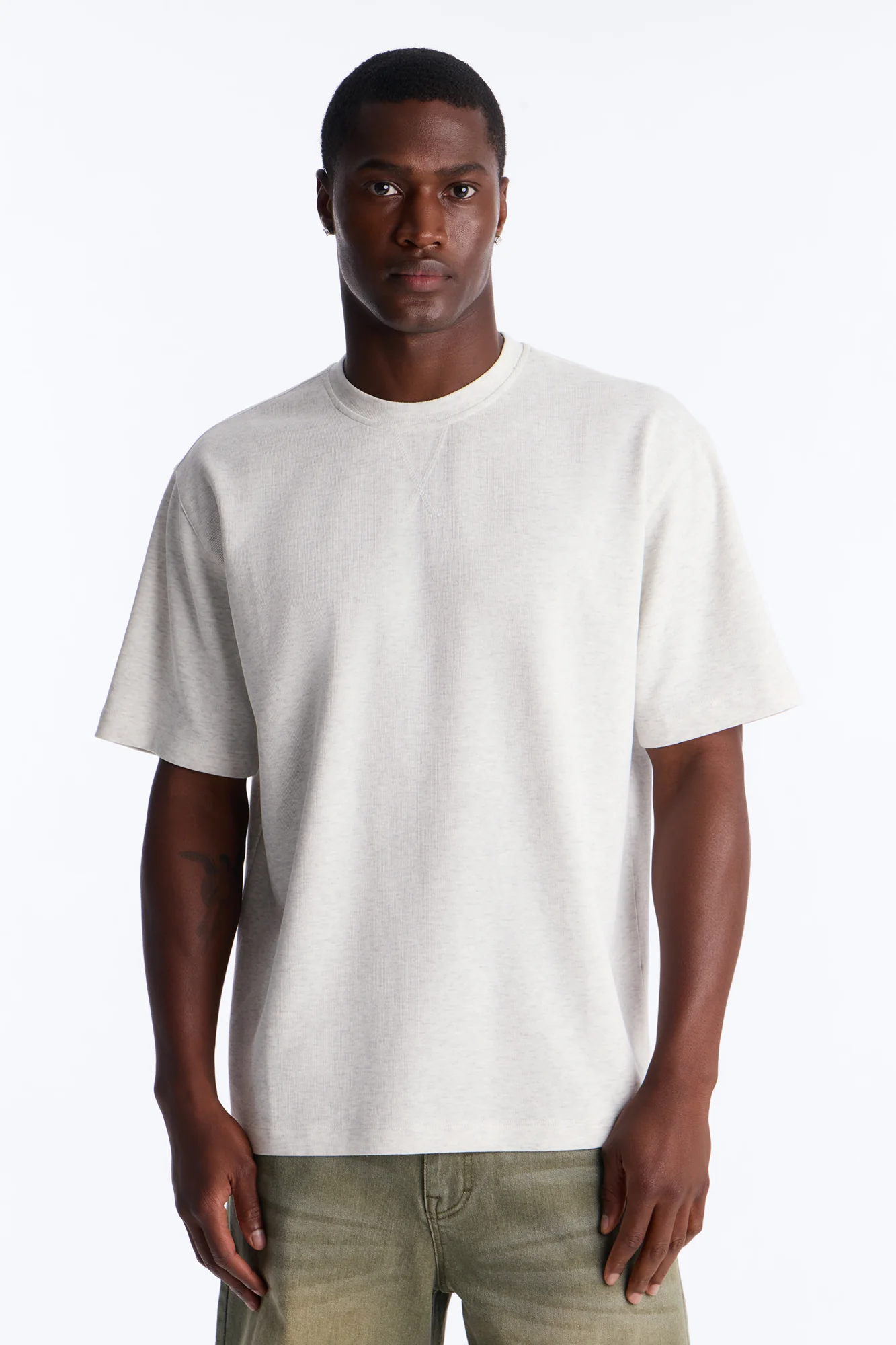 Collegiate Crewneck Tee - Grey - Image 4