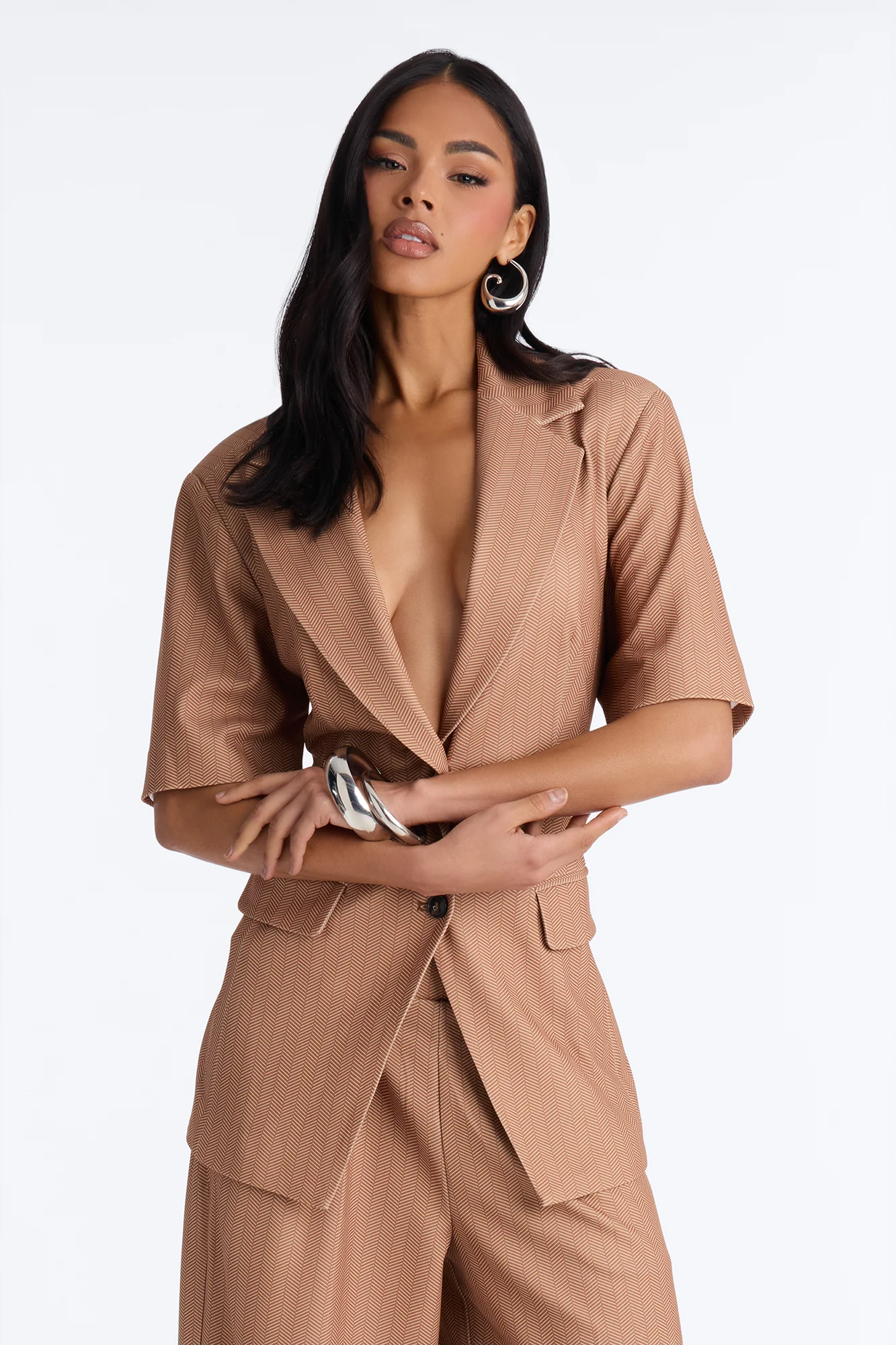 Command The Room Blazer Pant Set - Camel - Image 2