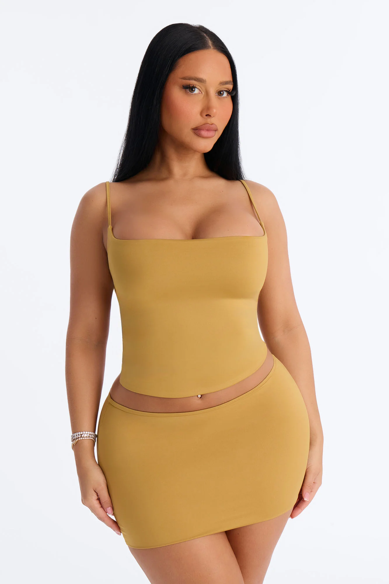 Contour Double Lined Cami Top - Honey