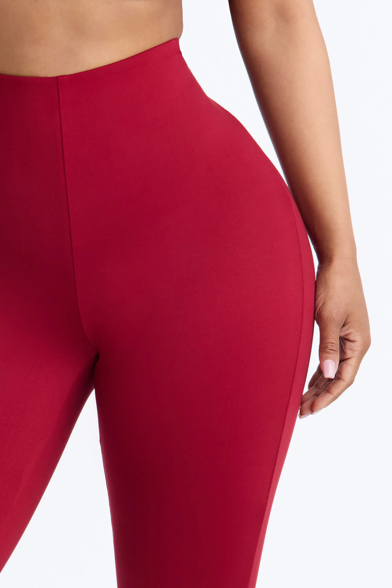 Contour Double Lined Capri Pant - DarkRed - Image 3