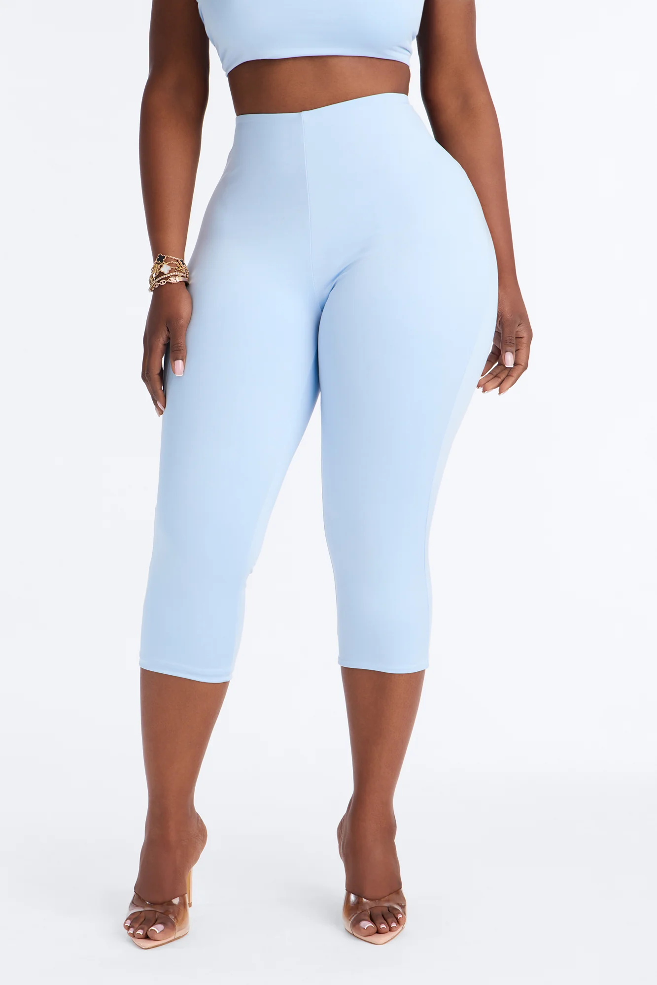 Contour Double Lined Capri Pant - SkyBlue - Image 6