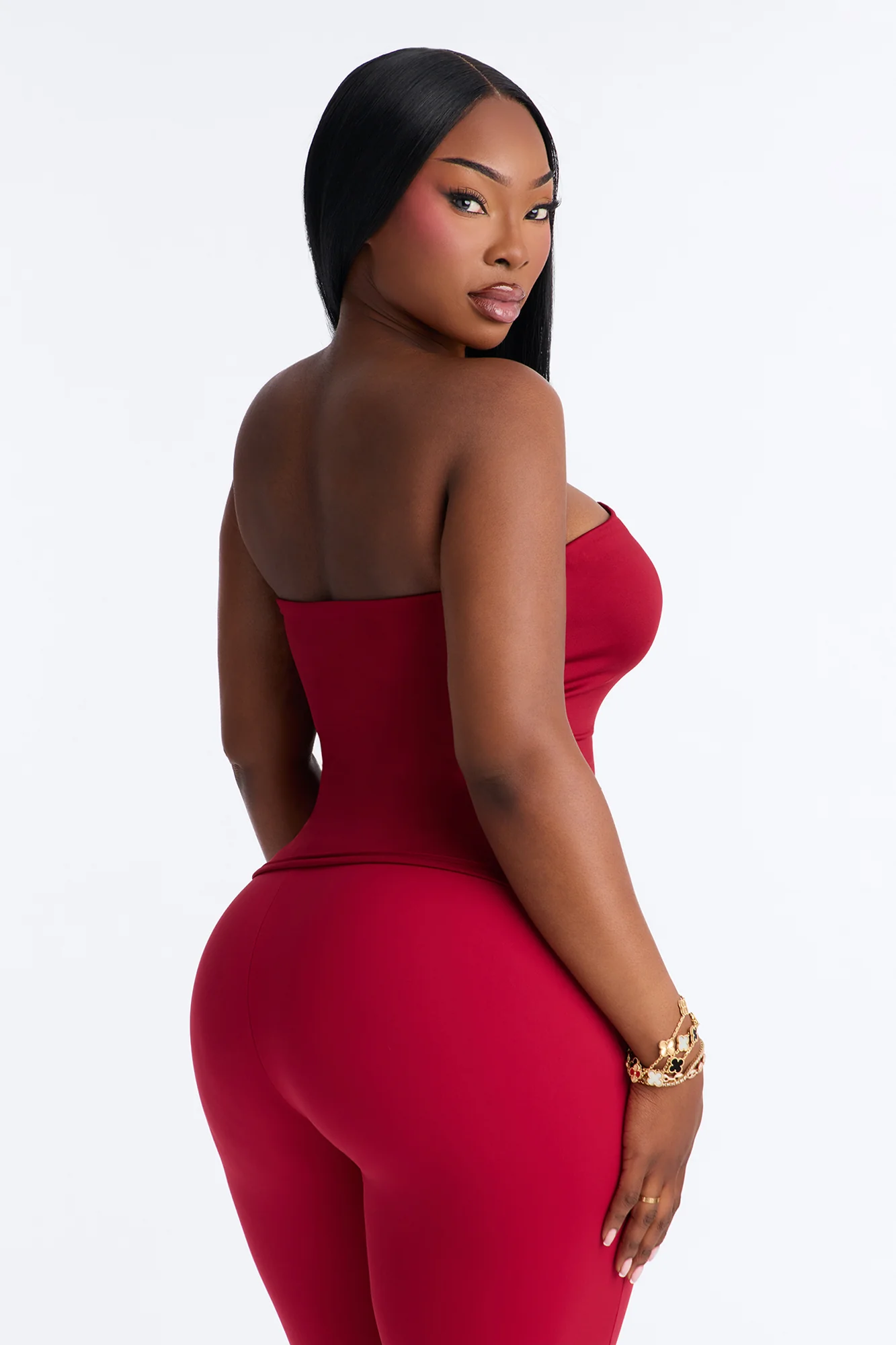 Contour Double Lined Tube Top - DarkRed - Image 8