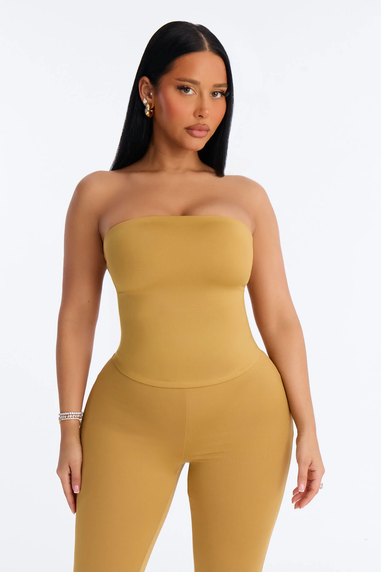 Contour Double Lined Tube Top - Honey - Image 2
