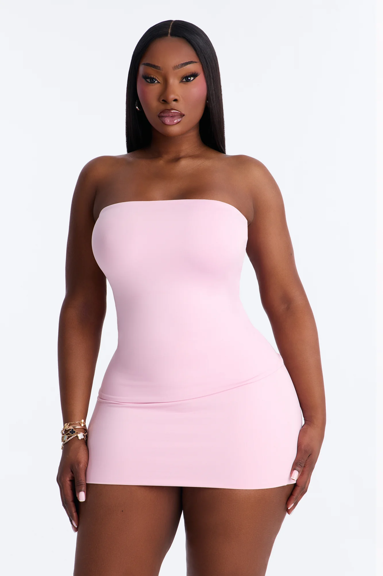 Contour Double Lined Tube Top - Light Pink - Image 4