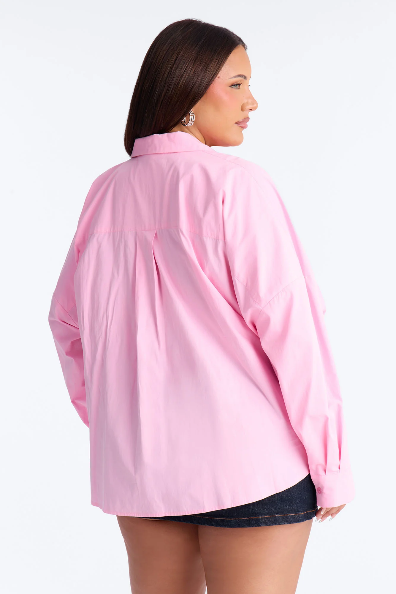 Cool Girl In Progress Pleated Poplin Top - Pink - Image 7