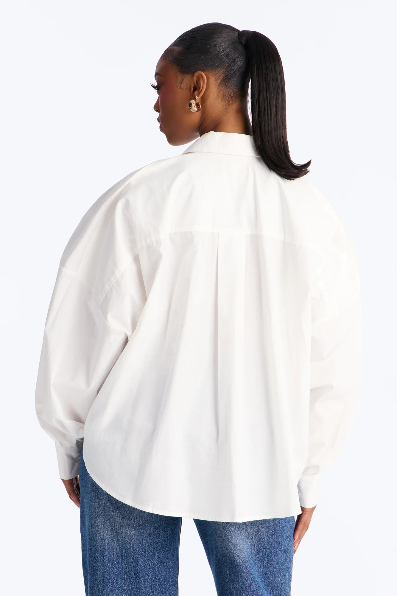 Cool Girl In Progress Pleated Poplin Top - White - Image 5