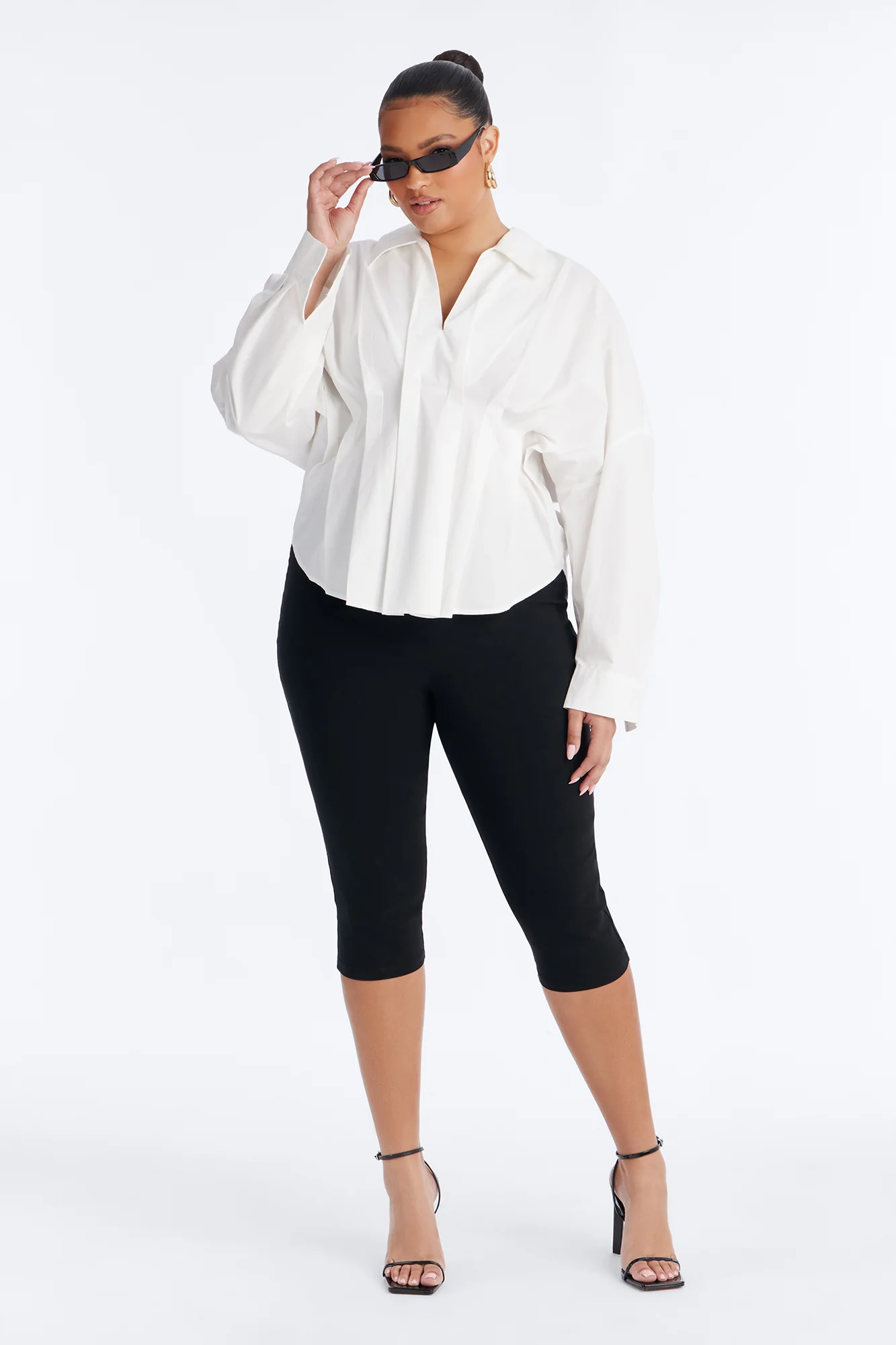 Cool Girl In Progress Pleated Poplin Top - White - Image 7