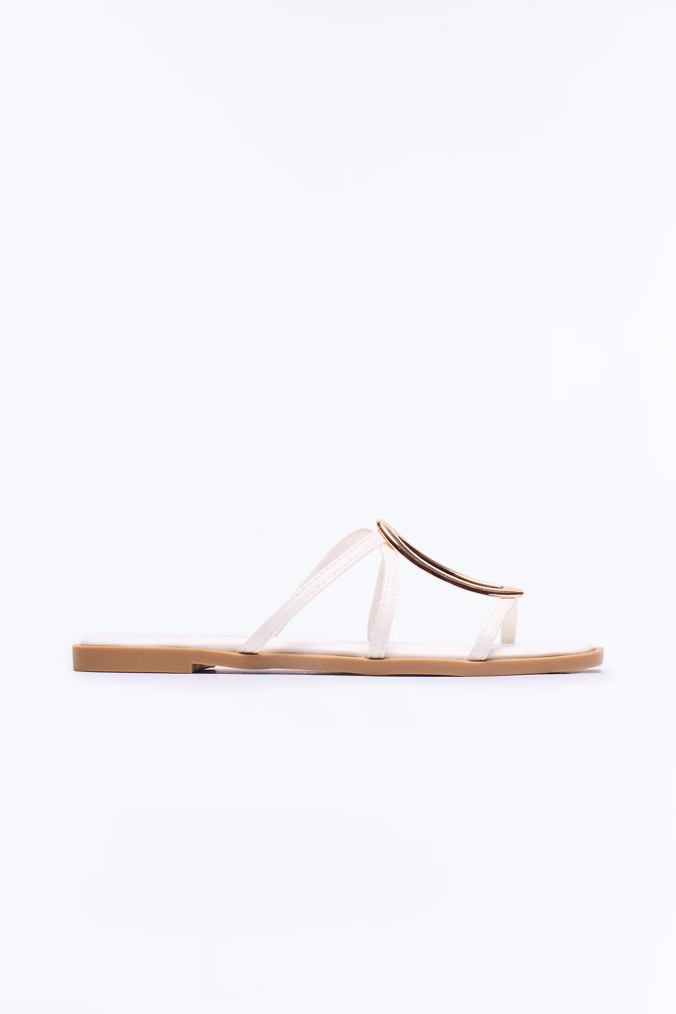 Cooler Hardware Slip On Sandals - White/Gold - Image 4