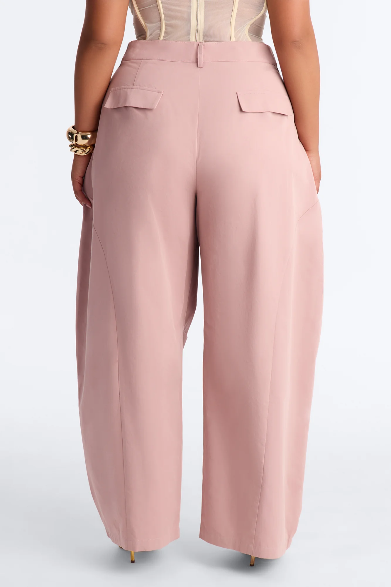 Cooler Than You Barrel Leg Pant 30″ - Blush - Image 6
