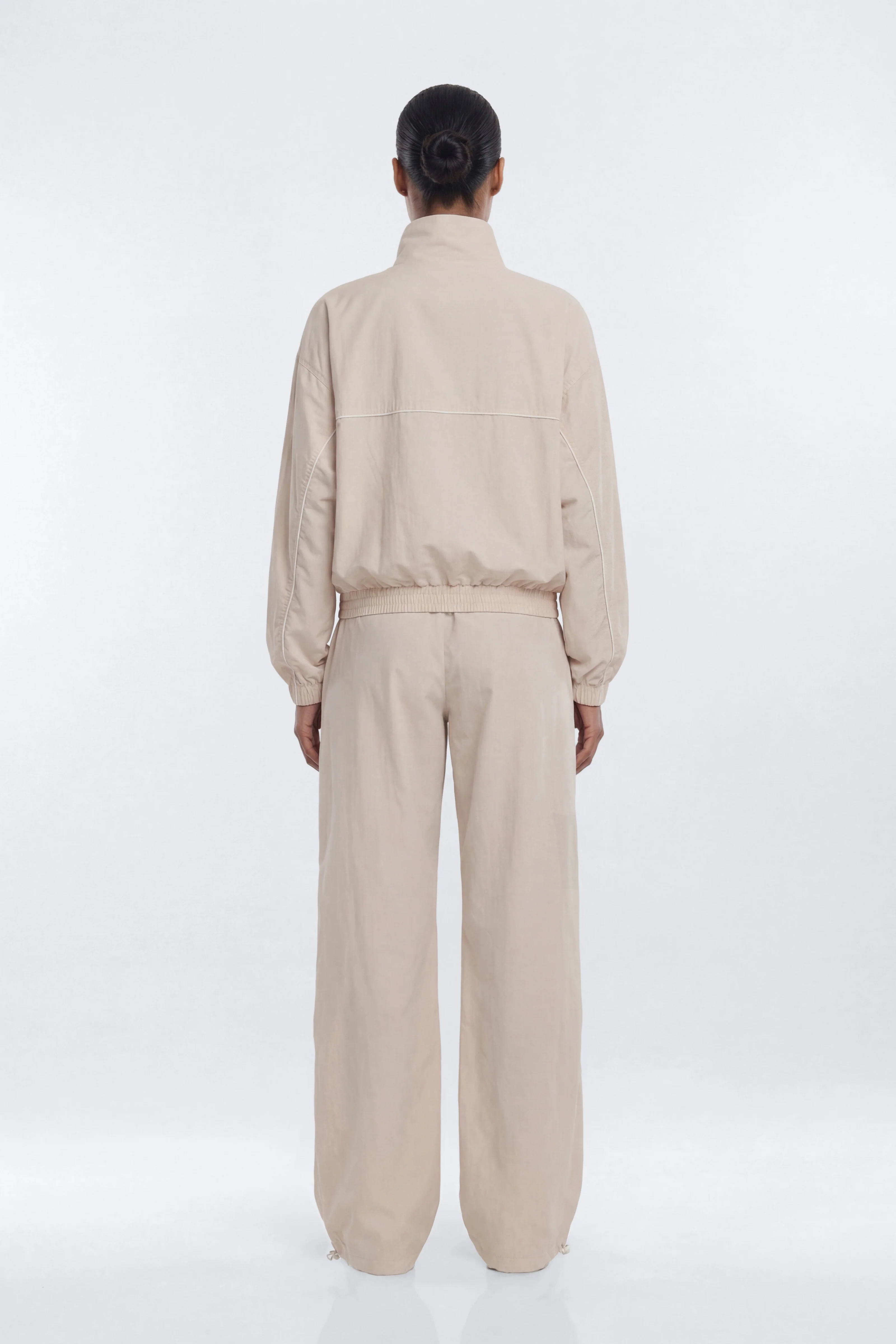 CoreNylon 32″ Pocket Track Pant - Oat Milk - Image 4