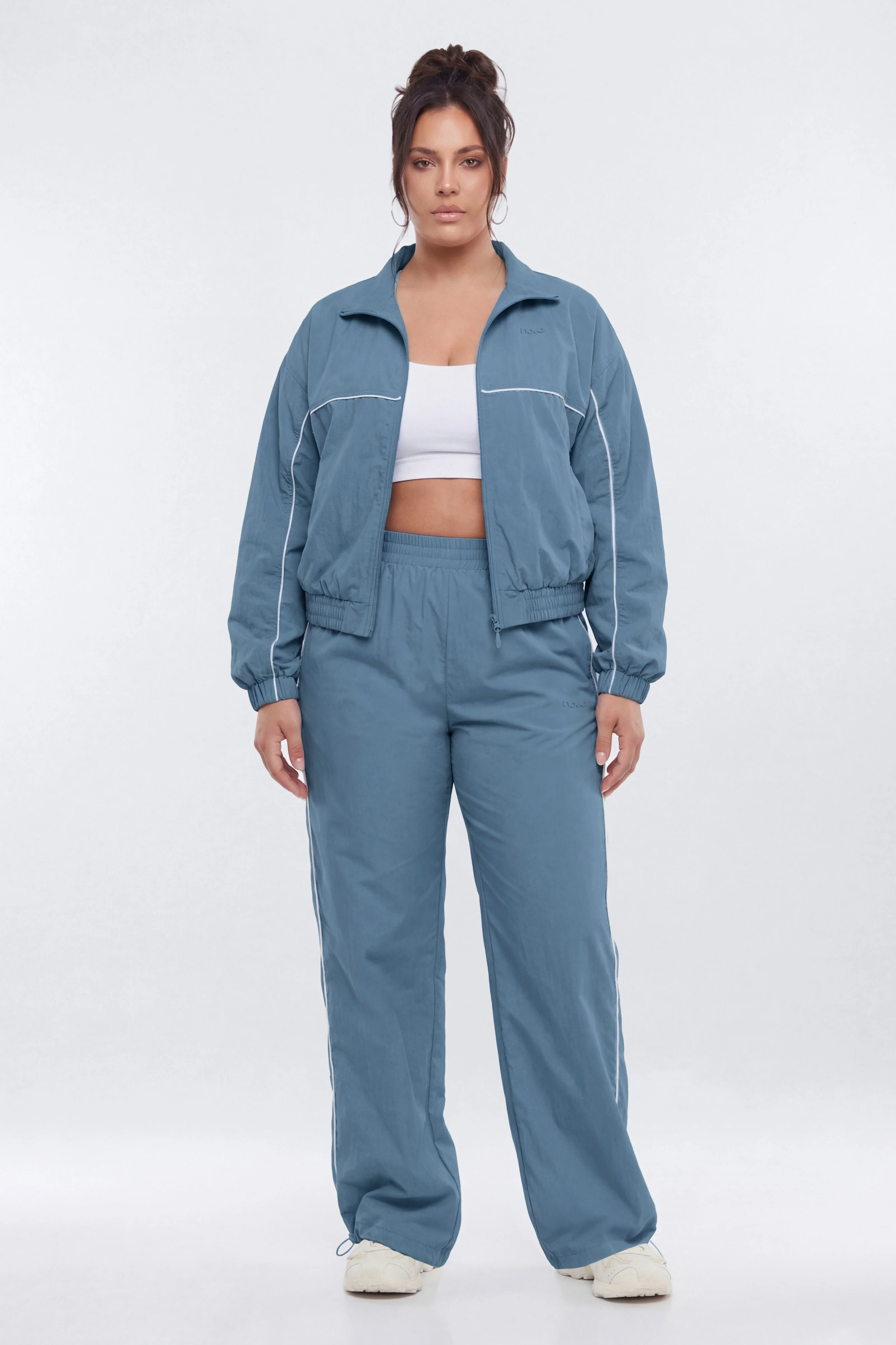 CoreNylon 32″ Pocket Track Pant - Soft Indigo - Image 6
