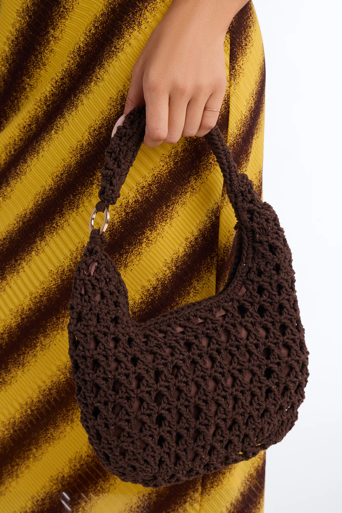 Costa Brava Crochet Bag - Brown