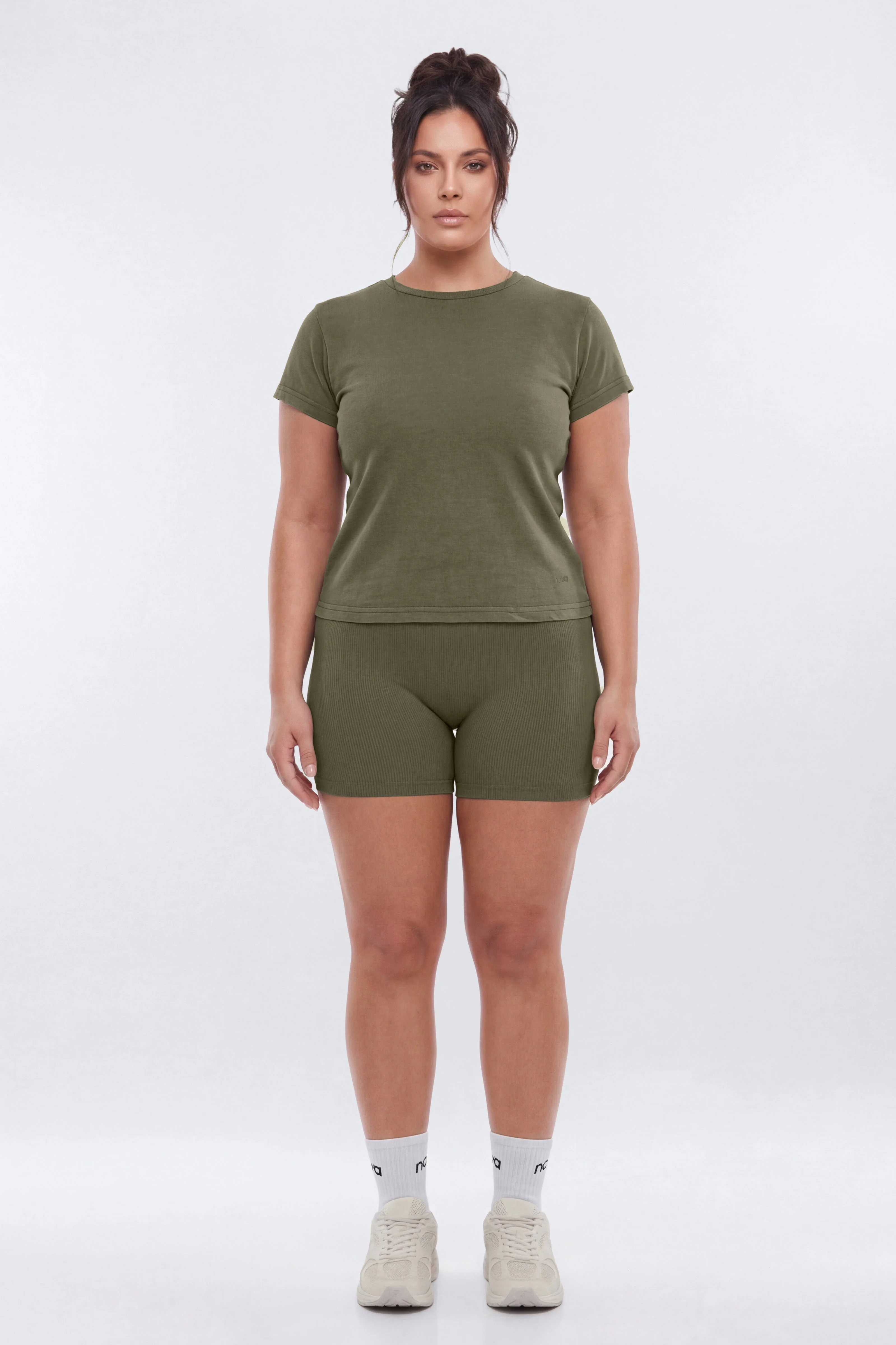 Cotton Jersey Short Sleeve T Shirt - Moss - Image 6