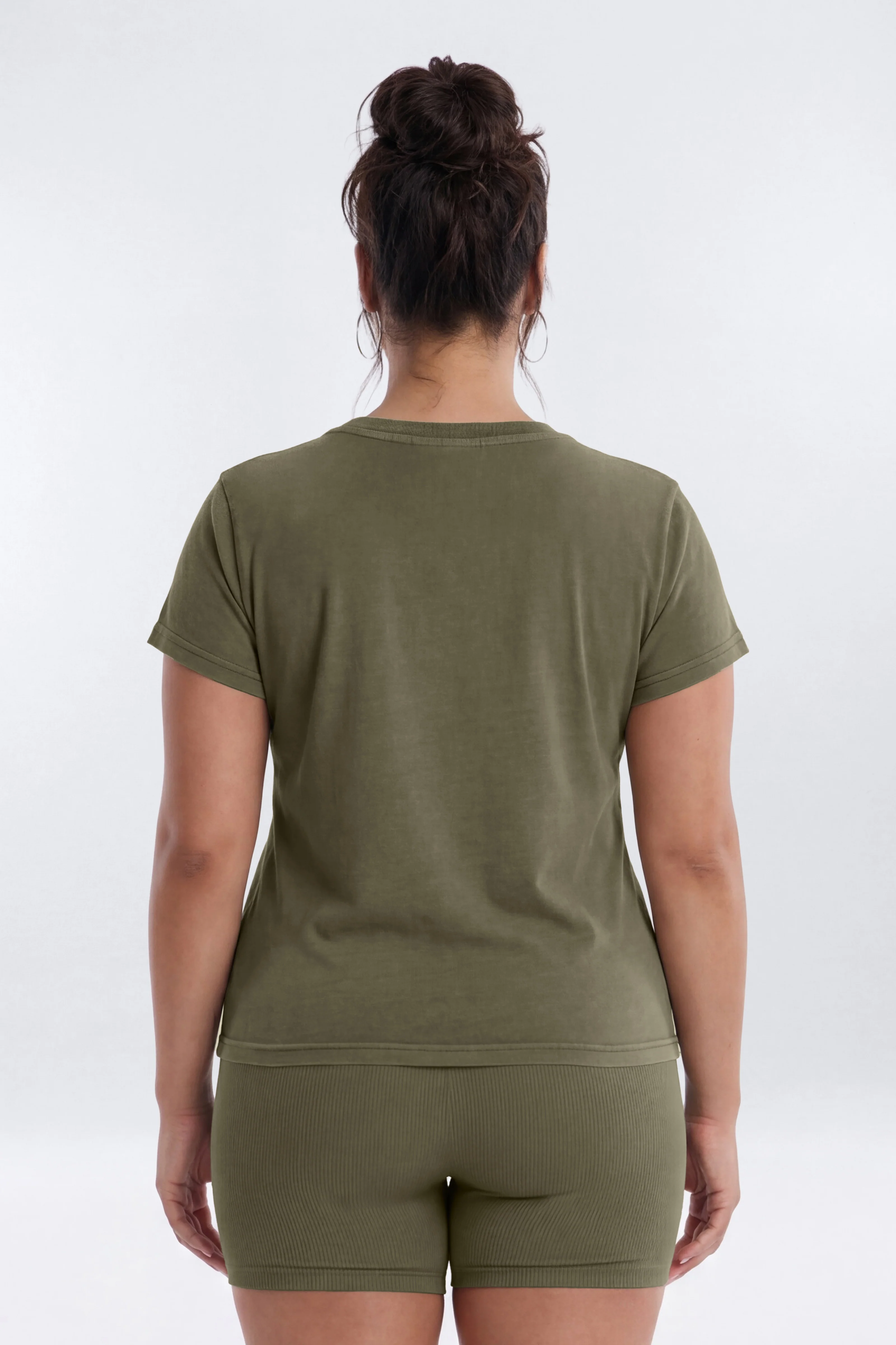 Cotton Jersey Short Sleeve T Shirt - Moss - Image 8