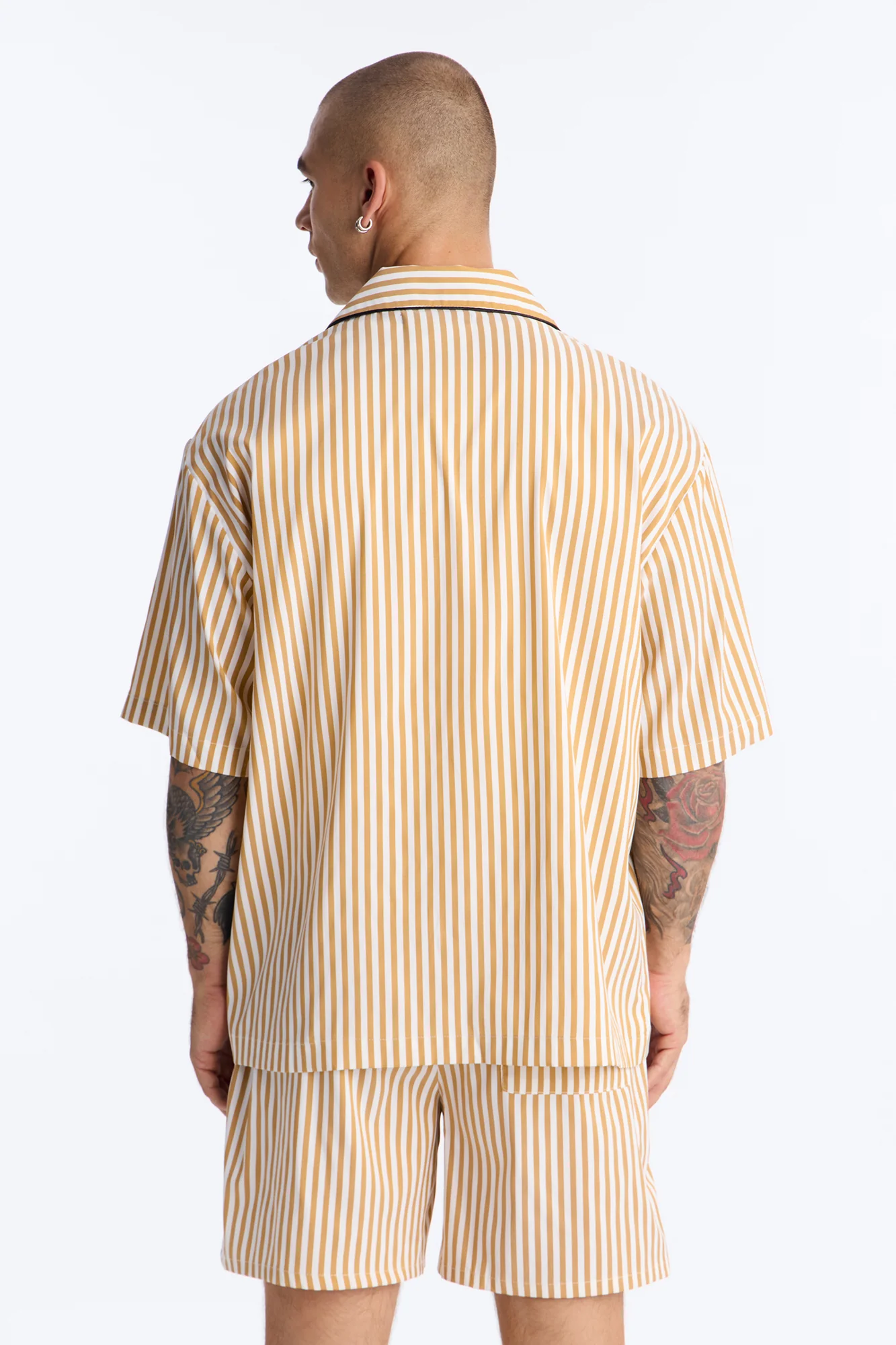 Cozy Night In Stripe Lounge Top - Gold/combo - Image 4