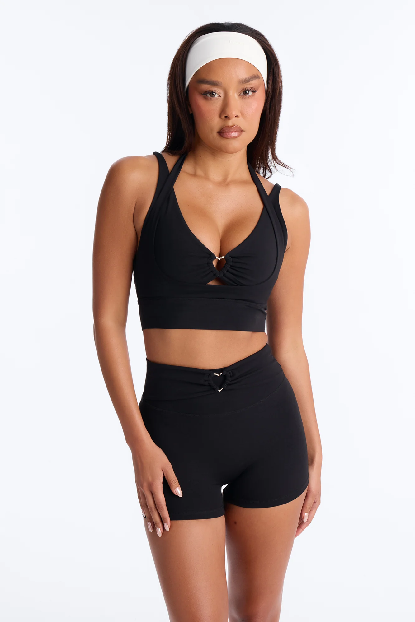 Cross Your Heart Double Lined Short Set - Black