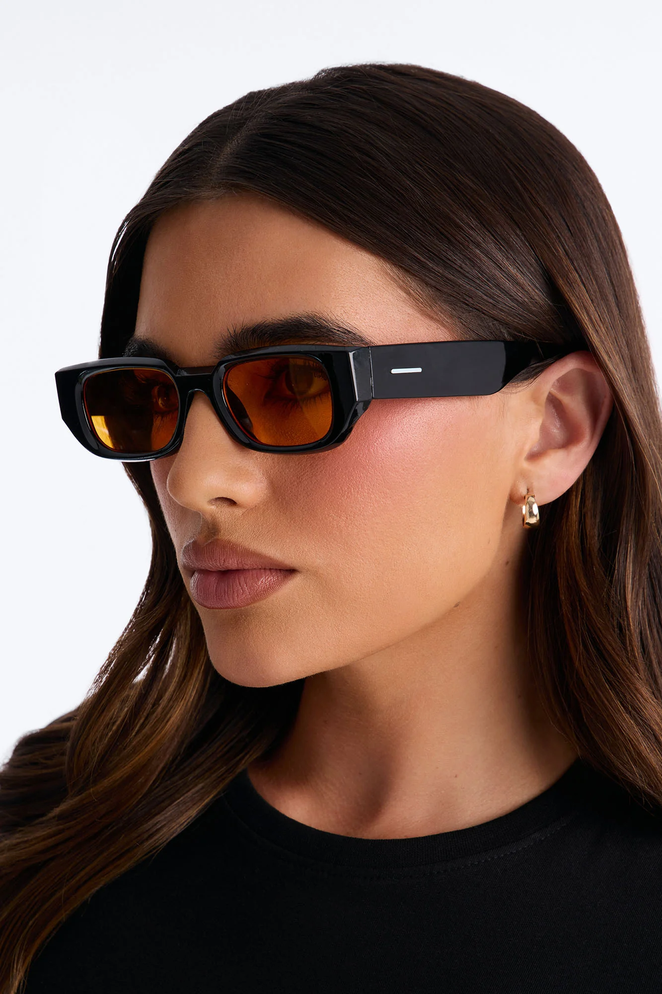Crossing Lines Sunglasses - Black/Orange